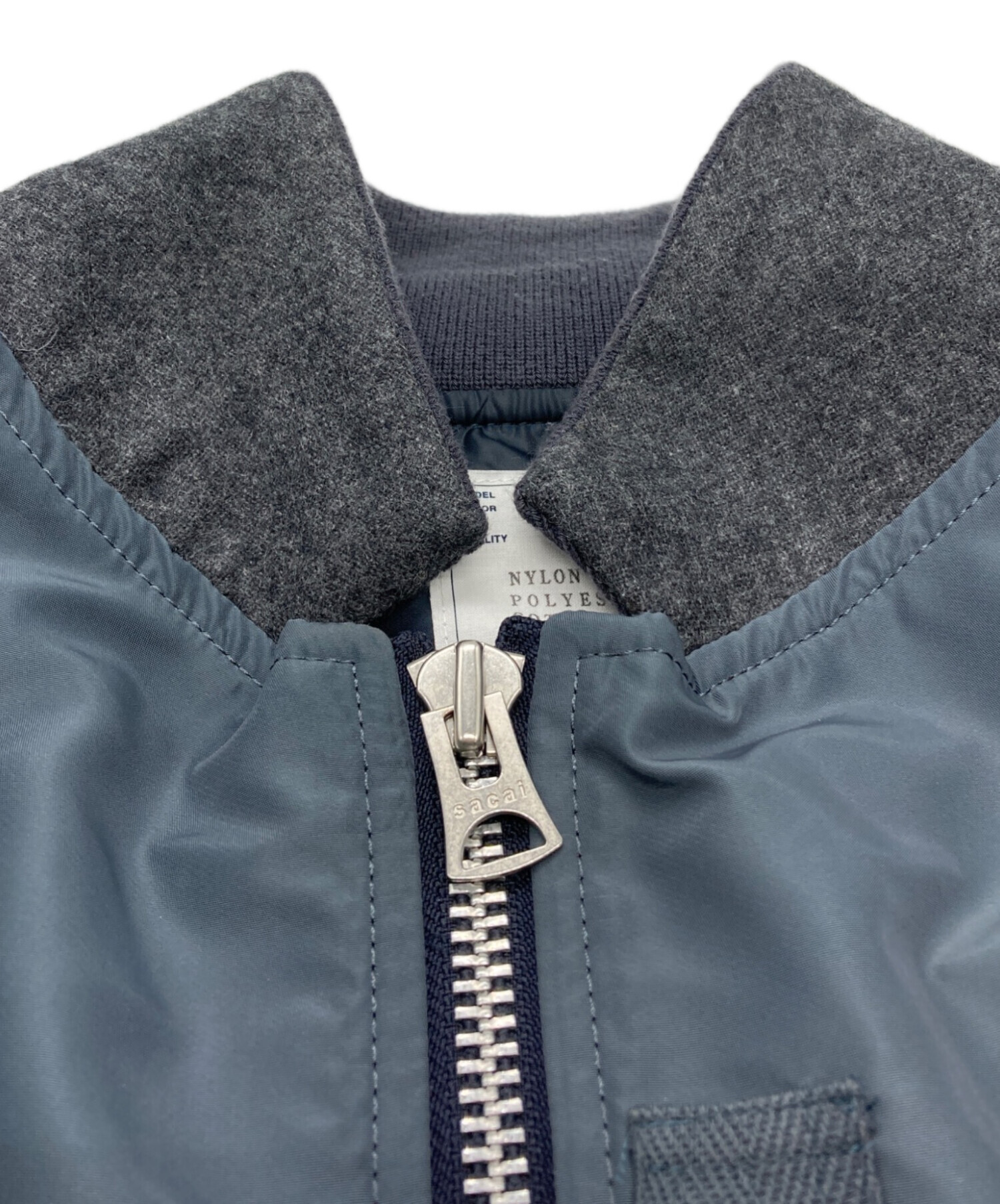 中古・古着通販】sacai (サカイ) Nylon Twill Jacket グレー サイズ:1