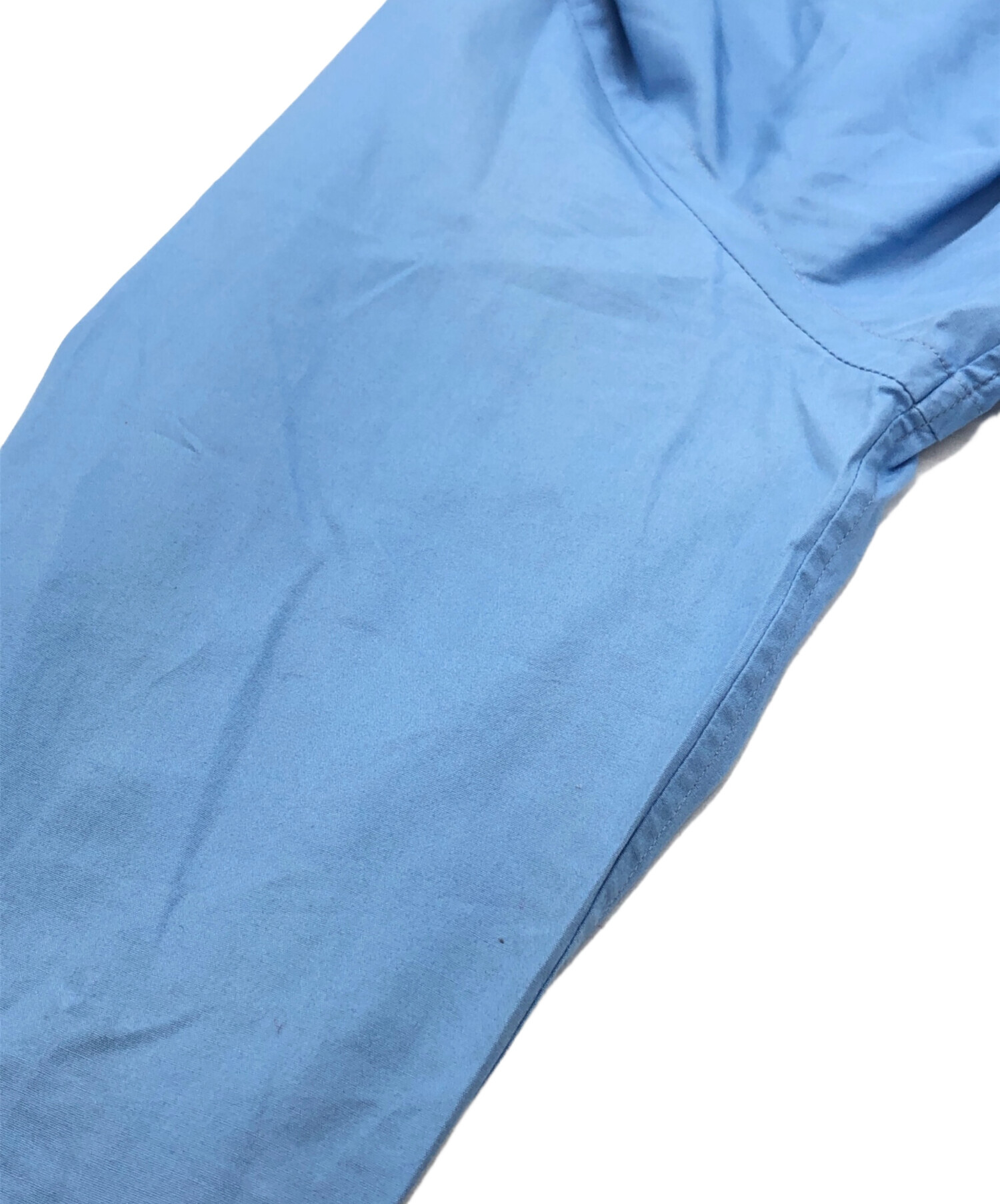 定価約15万 PRADA 三角ロゴ ストレッチポプリンシャツ ライトブルー 39