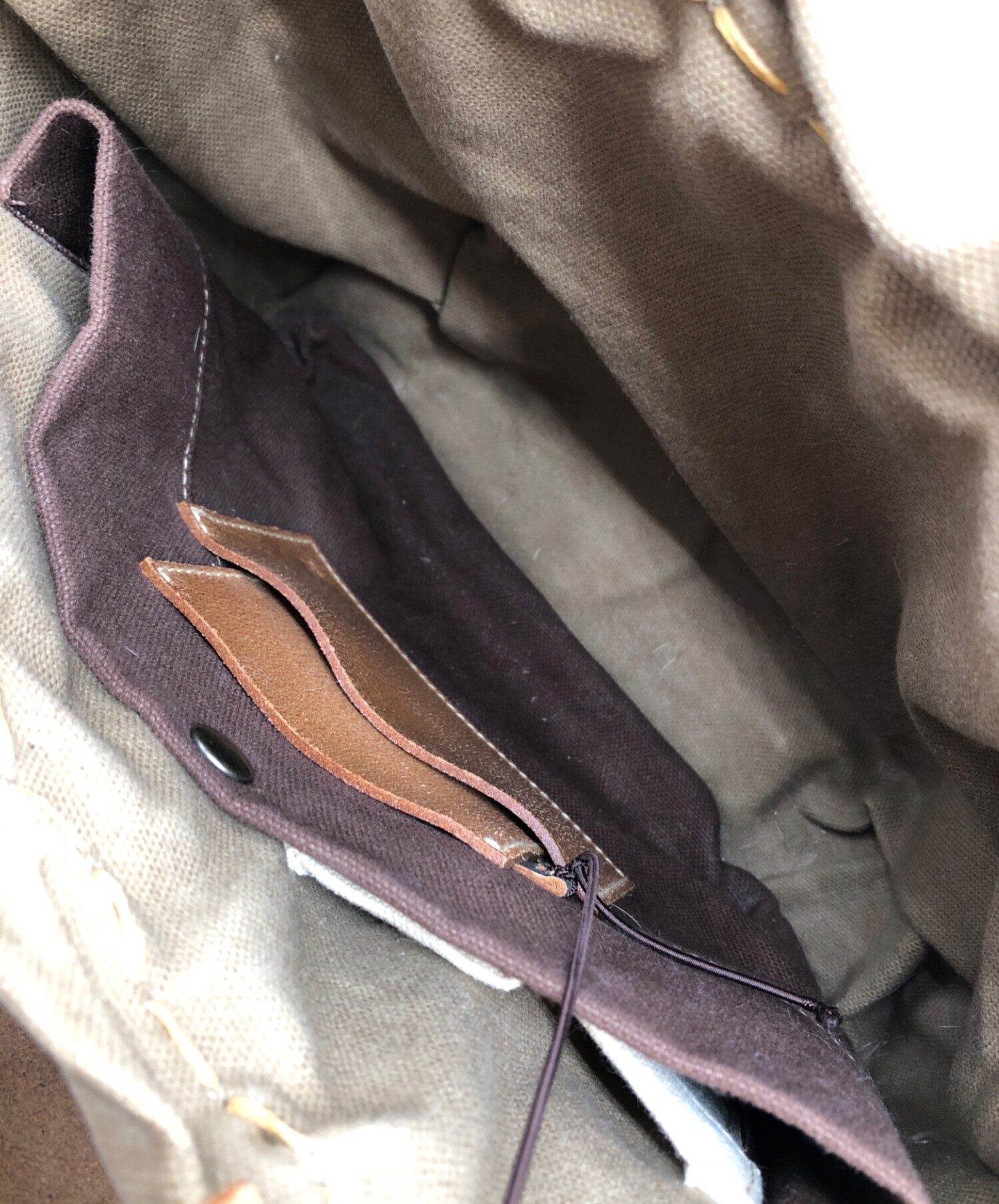 中古・古着通販】ebagos (エバゴス) レザーカゴバッグ ブラウン 
