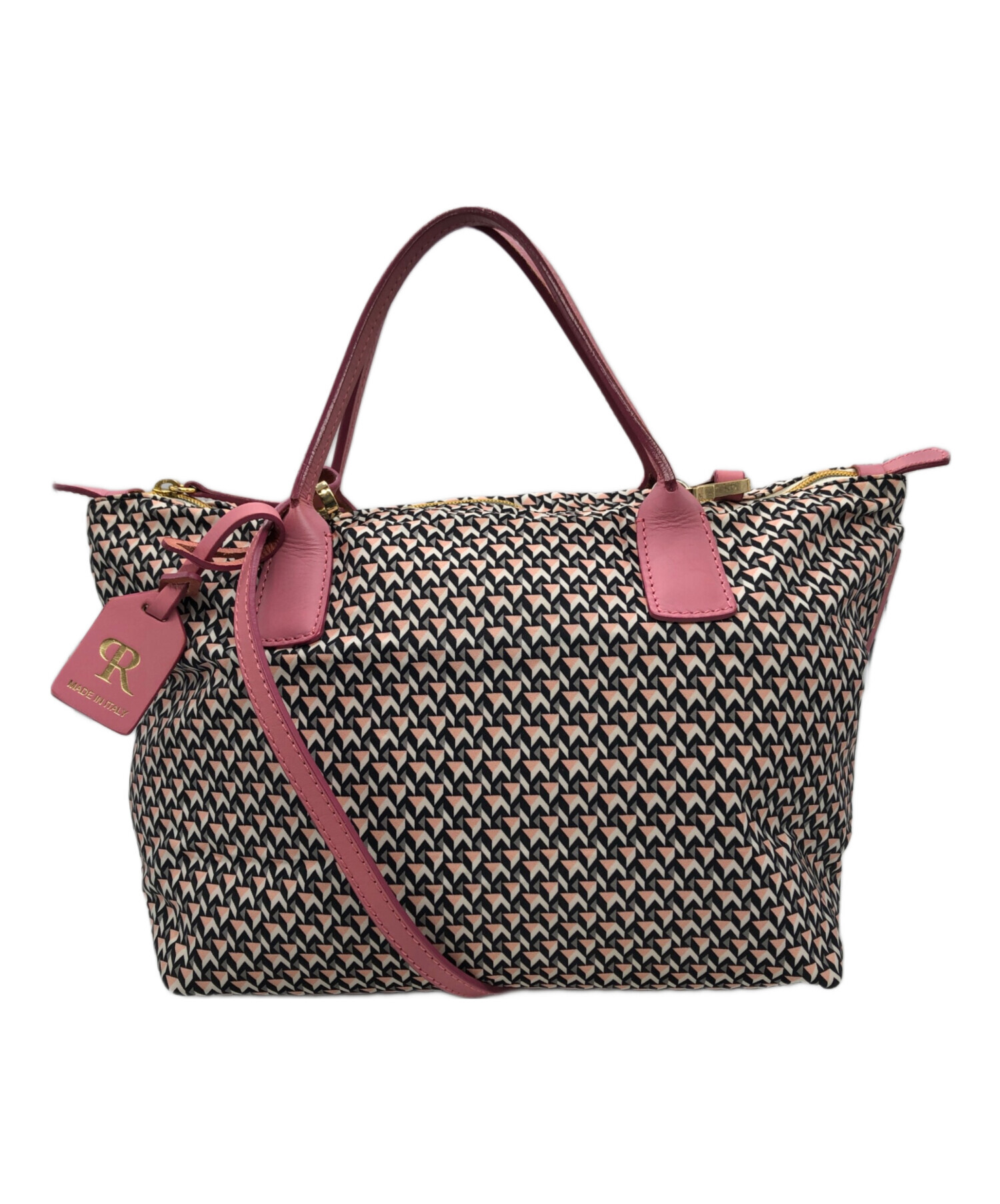 【新品】ロベルタ ピエリ●2wayバッグ Sダッフル●グレー×ピンク ROBERTA PIERI ロベルタピエリ TATAMI ミニダッフル 2WAY ND | jolisac