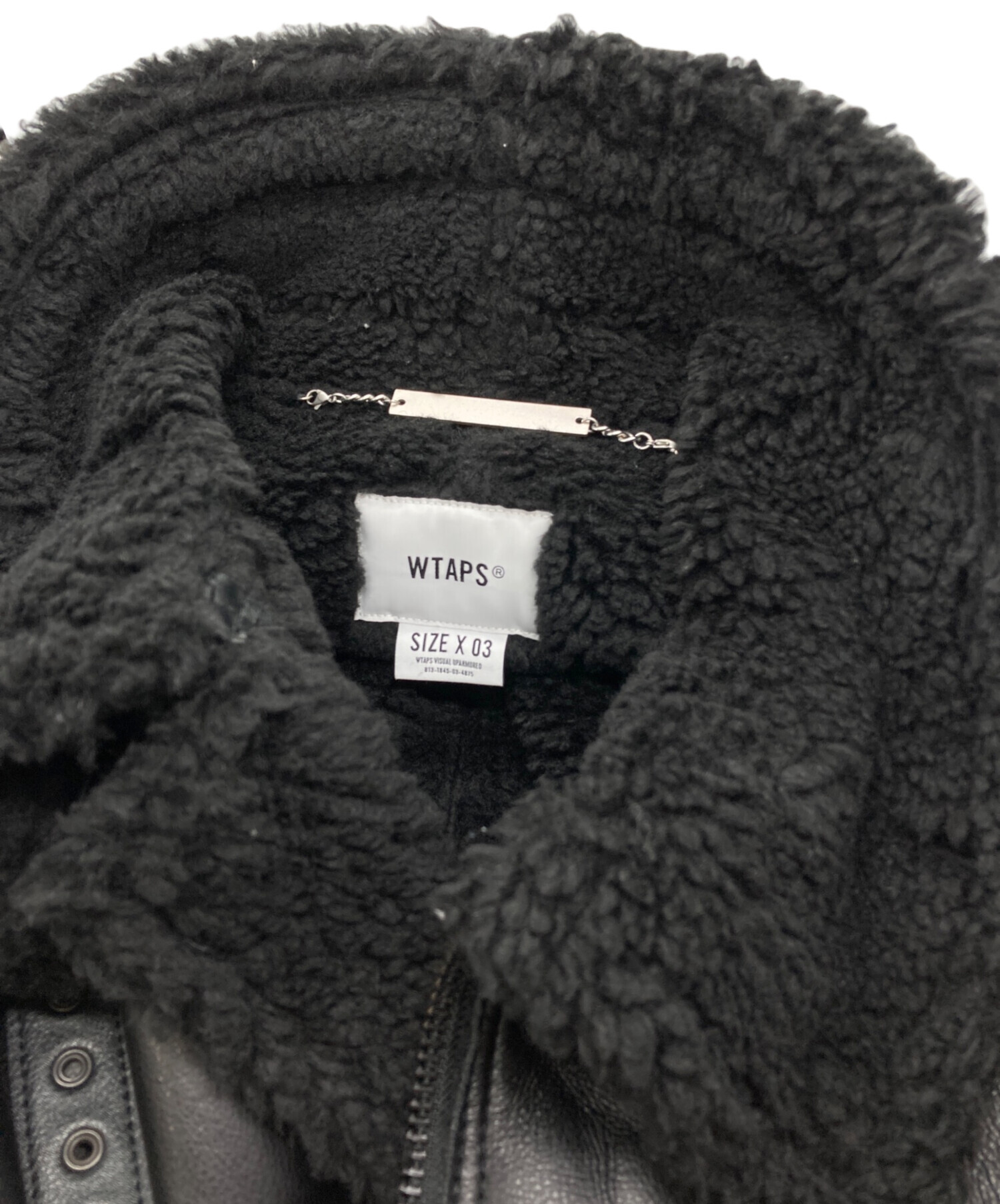 【美品】WTAPS ブラック デニム ボア フードジャケット 03 中古・古着通販】WTAPS (ダブルタップス) JACKET SYNTHETIC B-3