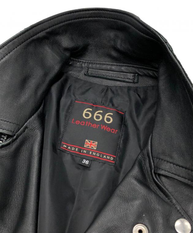 中古・古着通販】666 (666) レザーダブルライダースジャケット