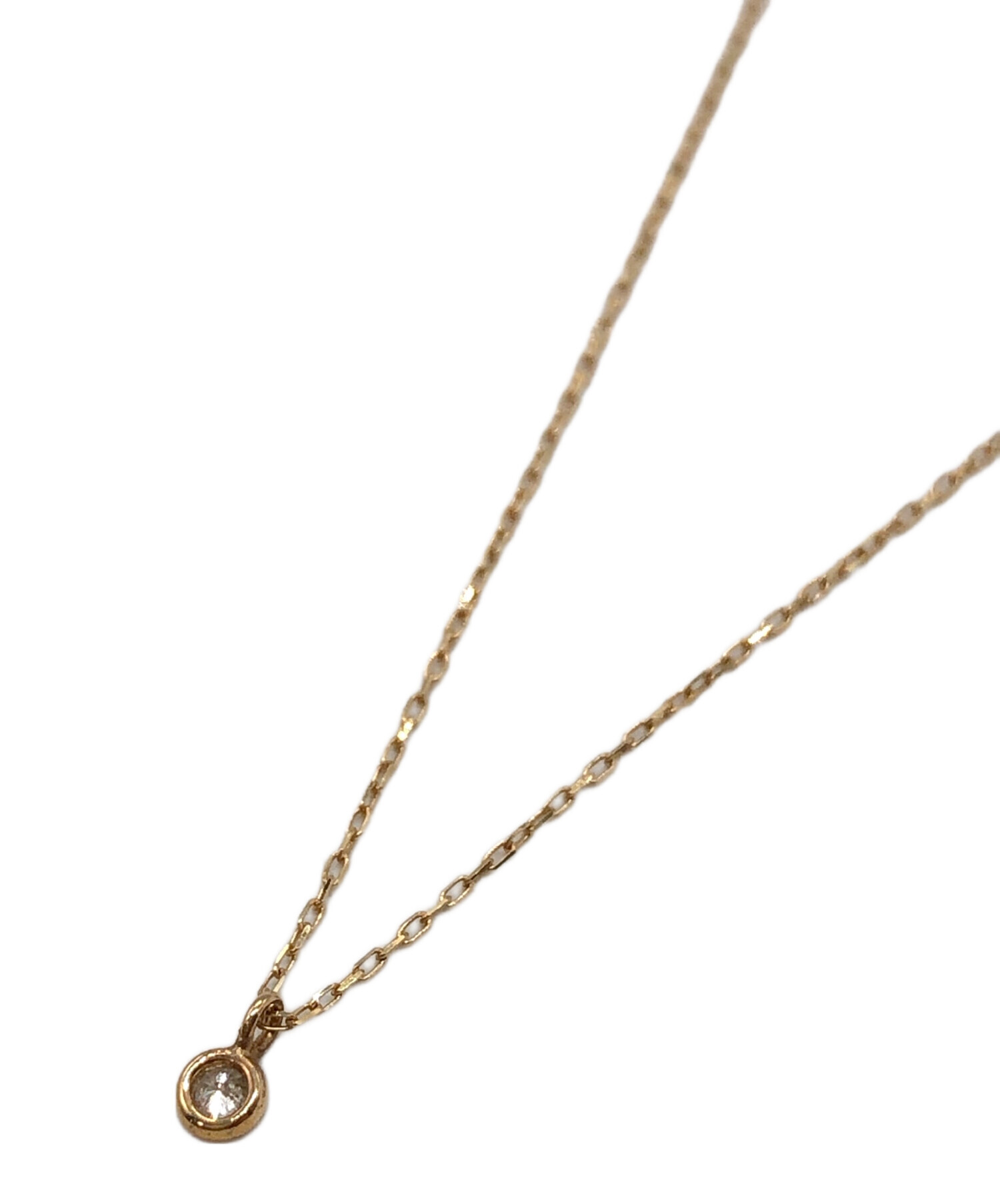 美品【les bonbon】yellow goldネックレス検スナイデルFRAY 中古・古着通販】Les bonbon (ルボンボン) ダイヤネックレス ゴールド