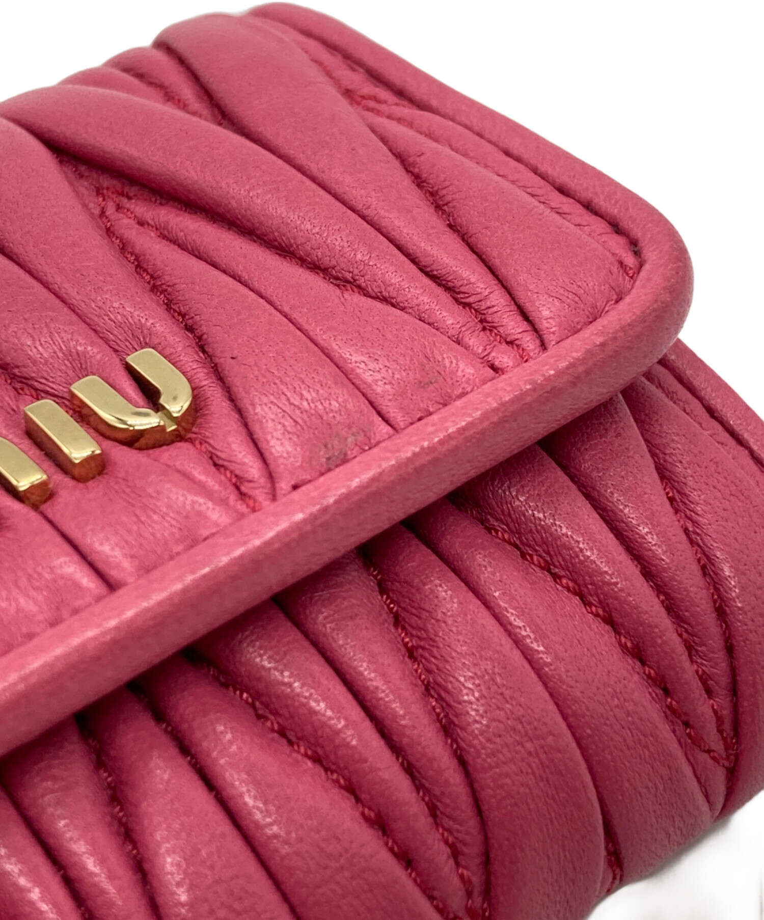 中古・古着通販】MIU MIU (ミュウミュウ) キーケース ピンク サイズ