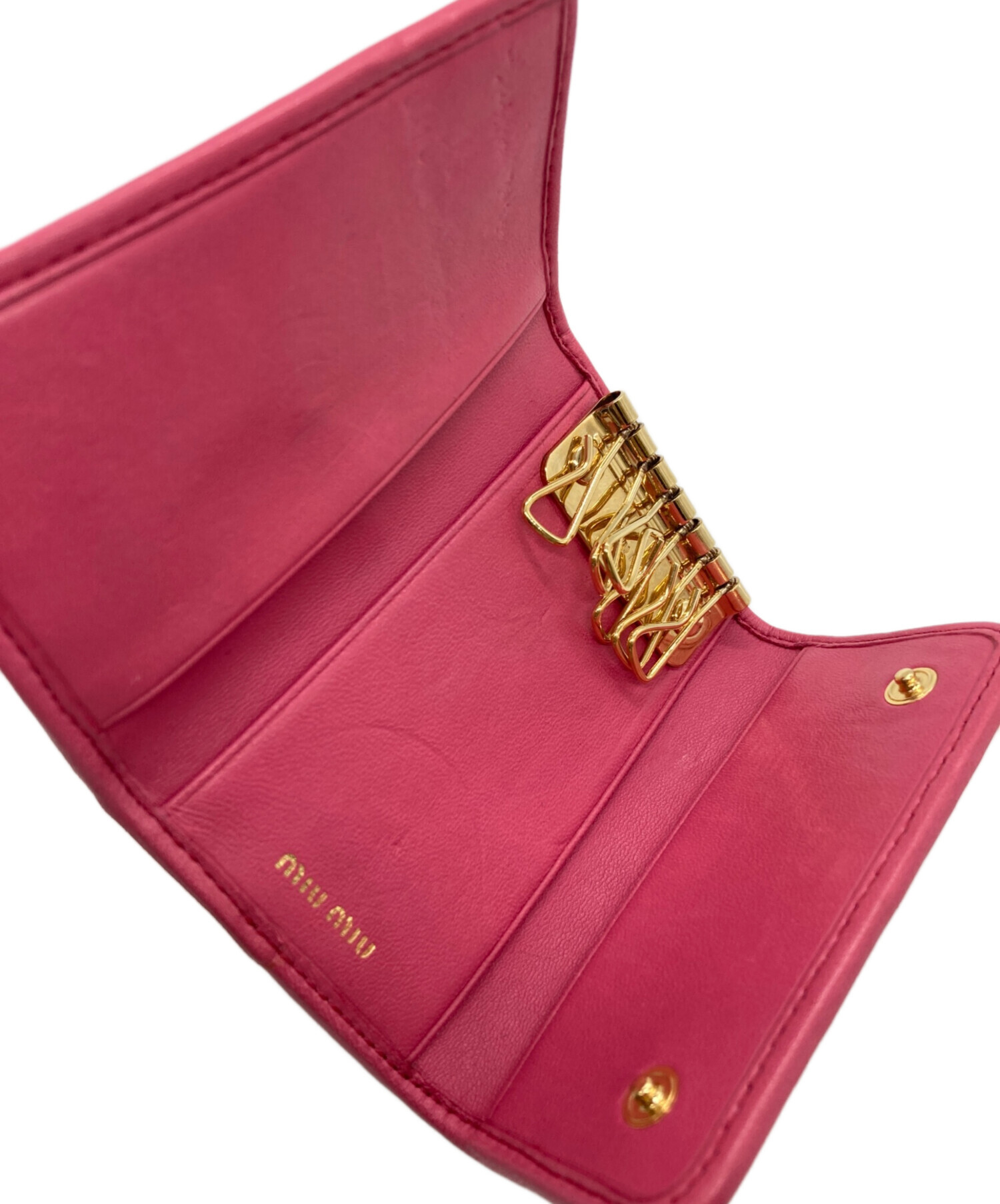 中古・古着通販】MIU MIU (ミュウミュウ) キーケース ピンク サイズ