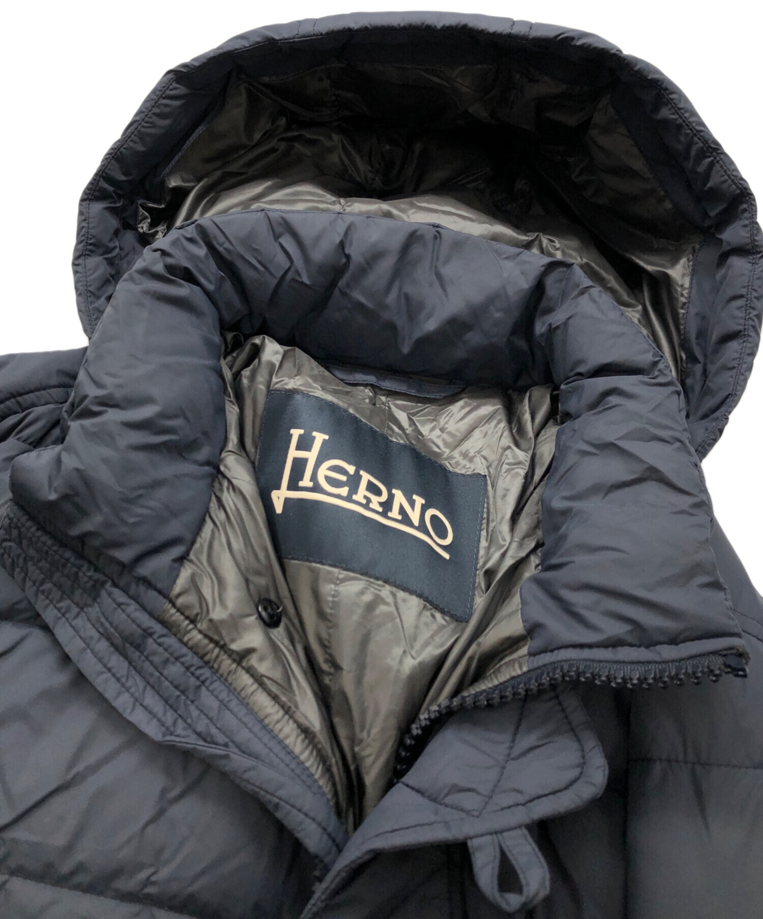 中古・古着通販】HERNO (ヘルノ) ダウンコート ネイビー サイズ:M 