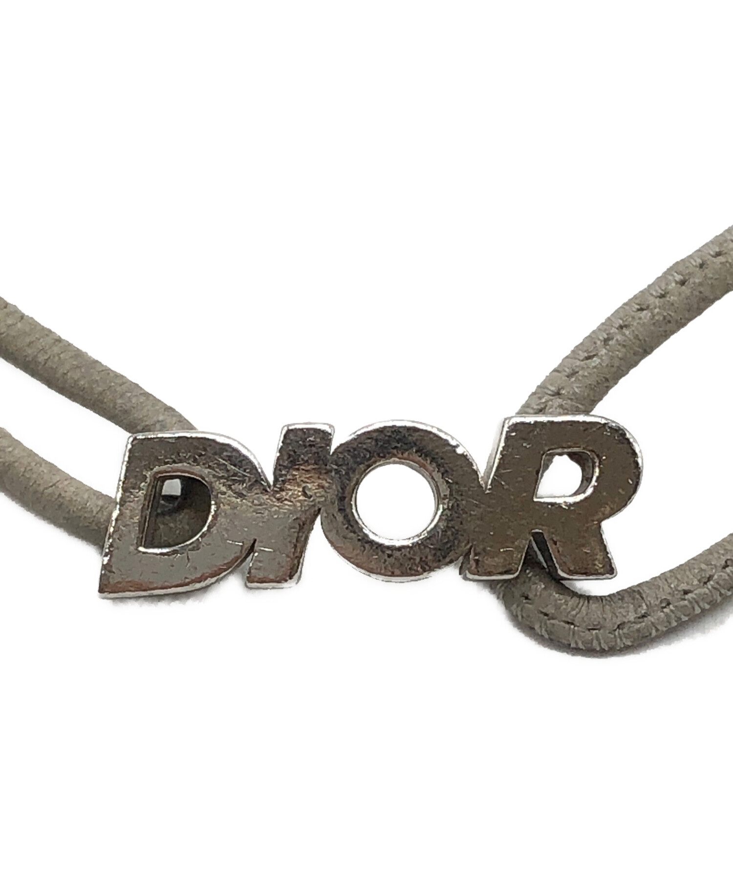 Dior ディオール CD ダイヤモンドブレスレット ロゴ　グレー 美品 中古・古着通販】Dior Homme (ディオール オム) レザーロゴ