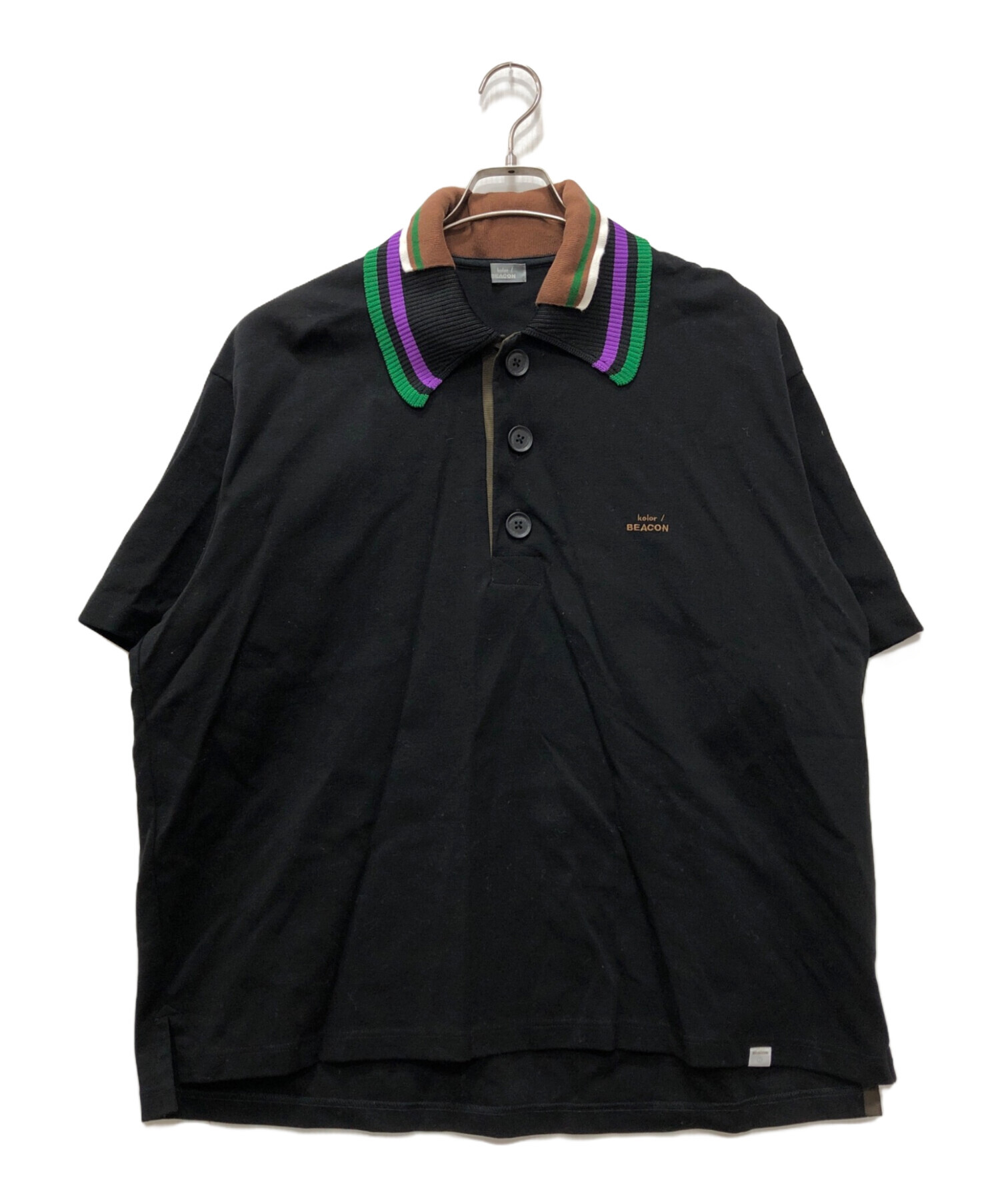 kolor ポロシャツ 極美品】kolor カラー デザインシャツ 変形 トップス