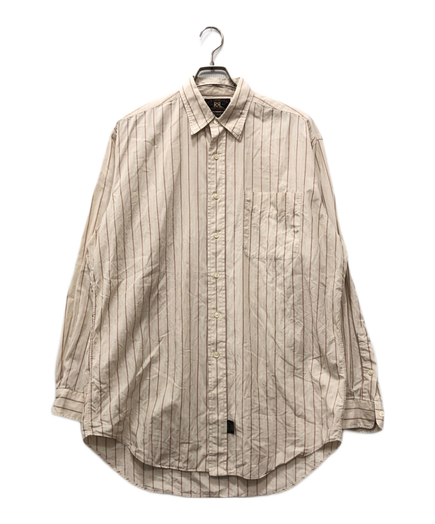 中古・古着通販】RRL (ダブルアールエル) 長袖ストライプシャツ 