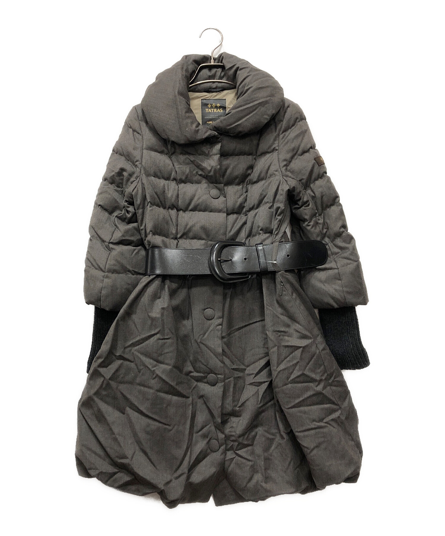 タトラス ダウンコート　表記02サイズ　M相当 中古・古着通販】TATRAS (タトラス) ダウンコート グレー サイズ:M