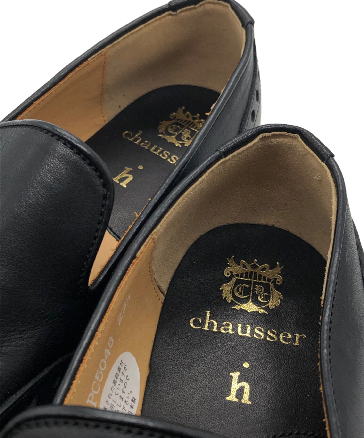 ✨美品✨chausser ローファー ウイングチップタッセルレザーブラック24 ✨美品✨chausser ローファー ウイングチップタッセルレザー