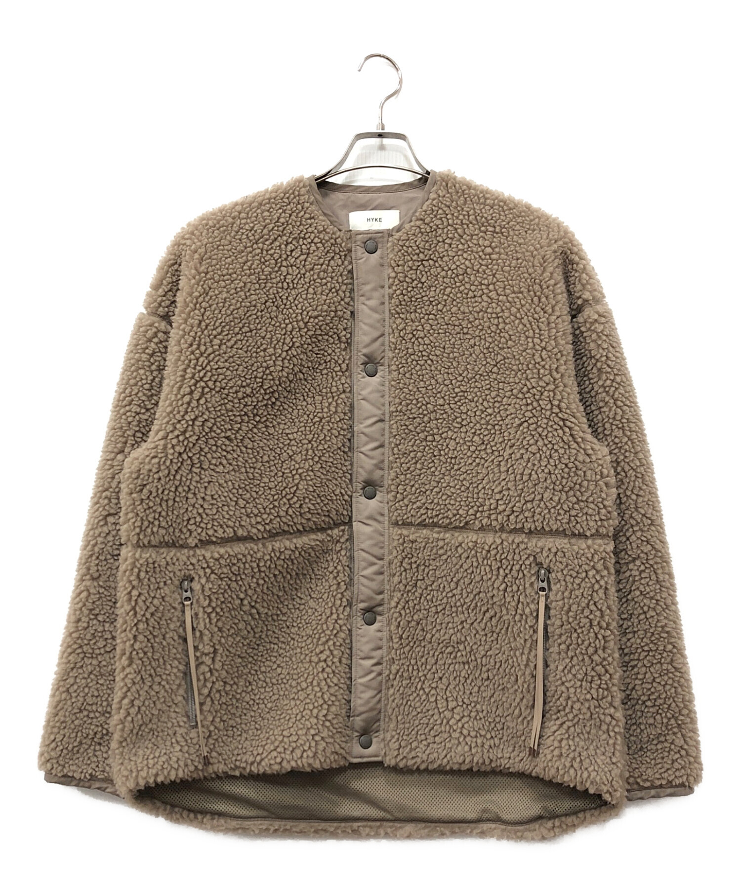 中古・古着通販】HYKE (ハイク) FAUX SHEARLING JACKET ベージュ 