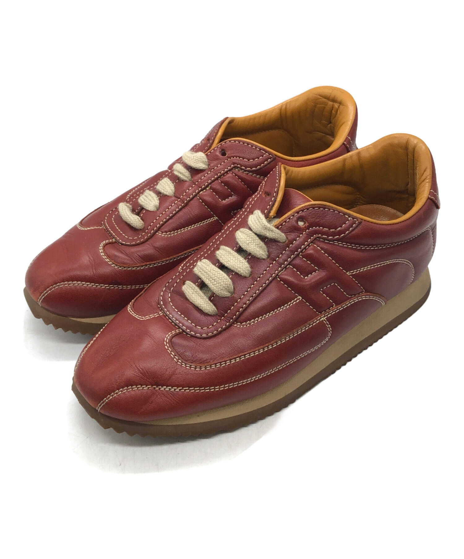 中古・古着通販】HERMES (エルメス) QUICK SNEAKER レッド サイズ:SIZE 