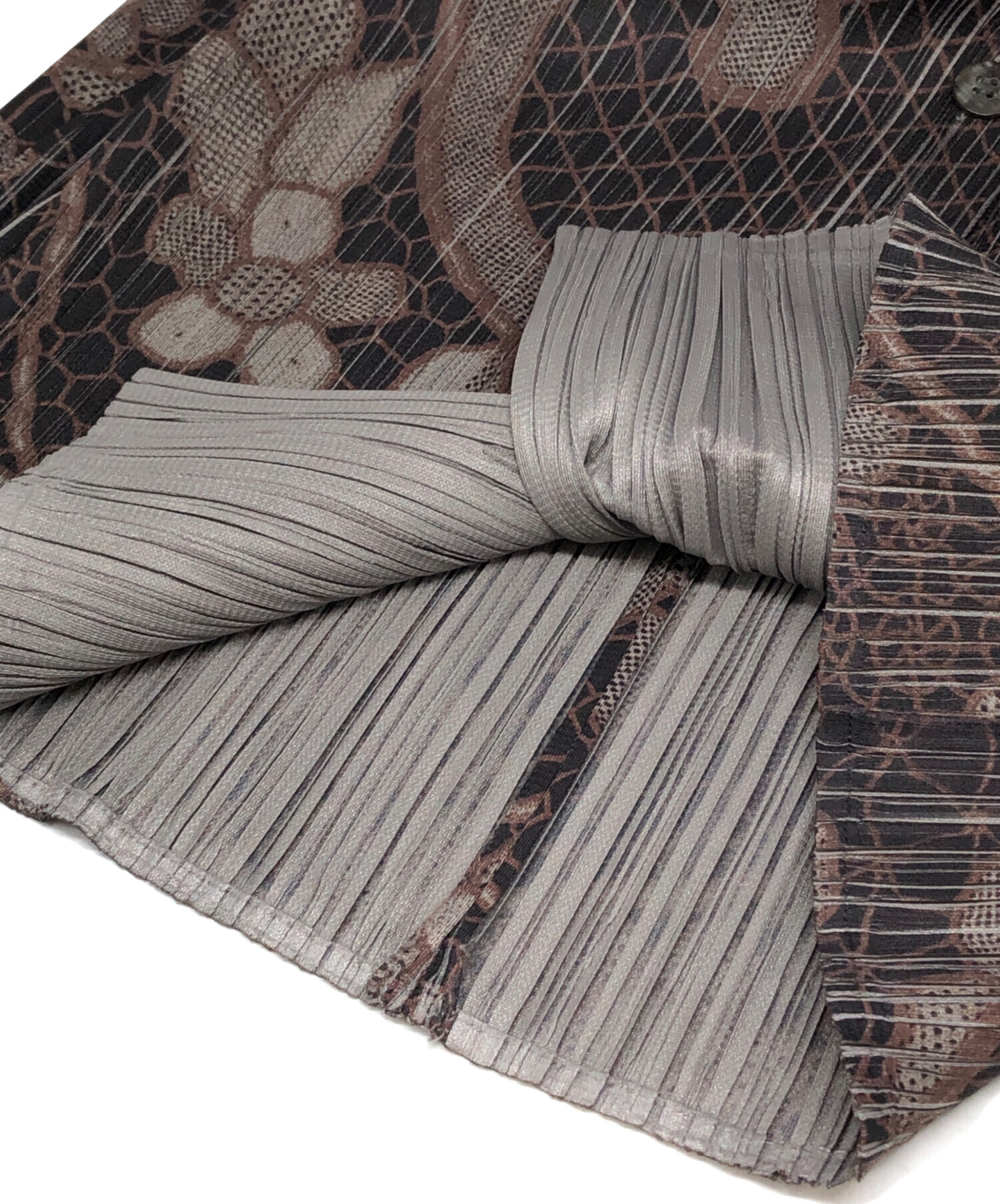 中古・古着通販】PLEATS PLEASE (プリーツプリーズ) 総柄カーディガン