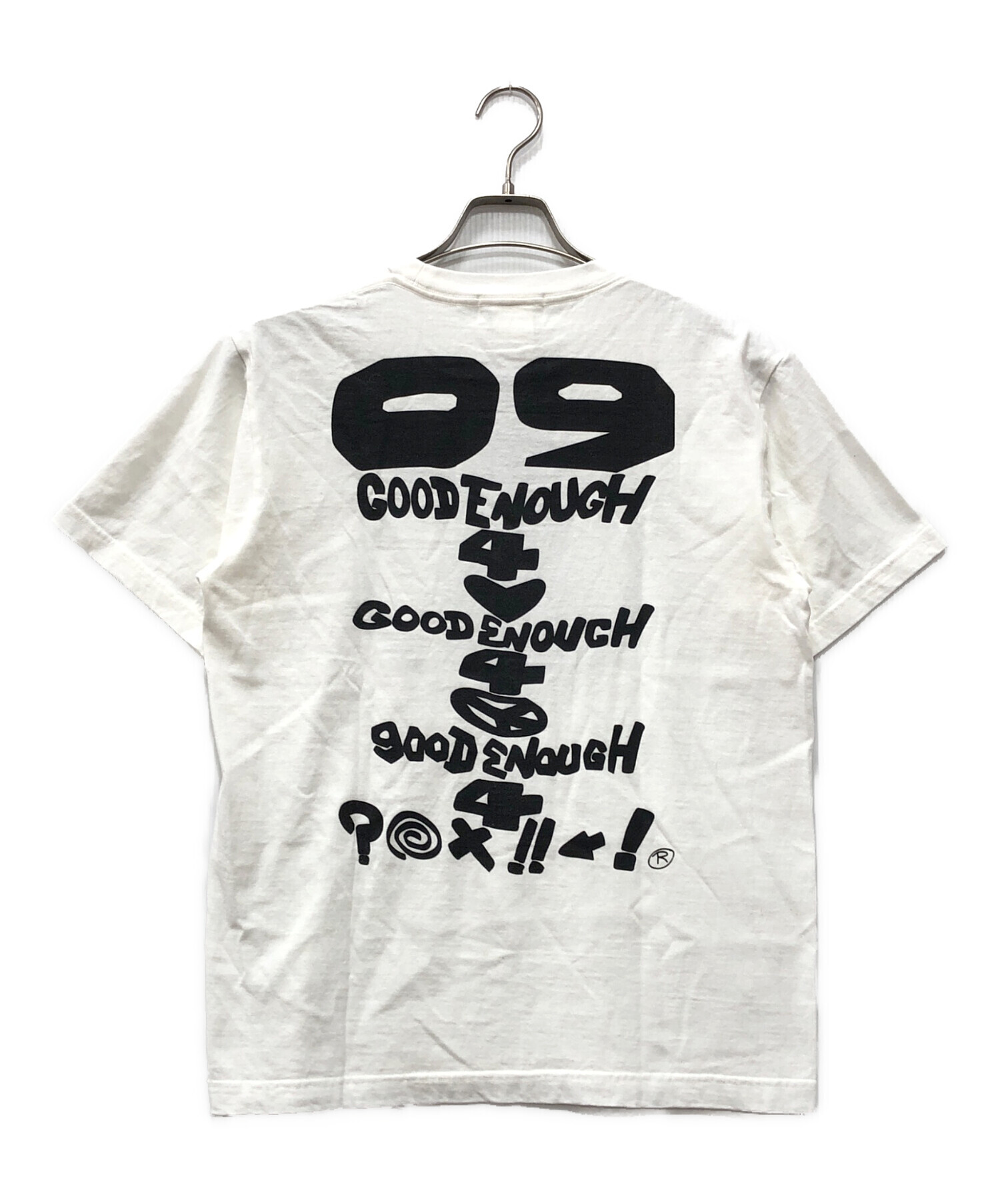 GOODENOUGH グッドイナフ　グラフィックTシャツ ホワイト 中古・古着通販】GOODENOUGH (グッドイナフ) サークルGロゴTシャツ