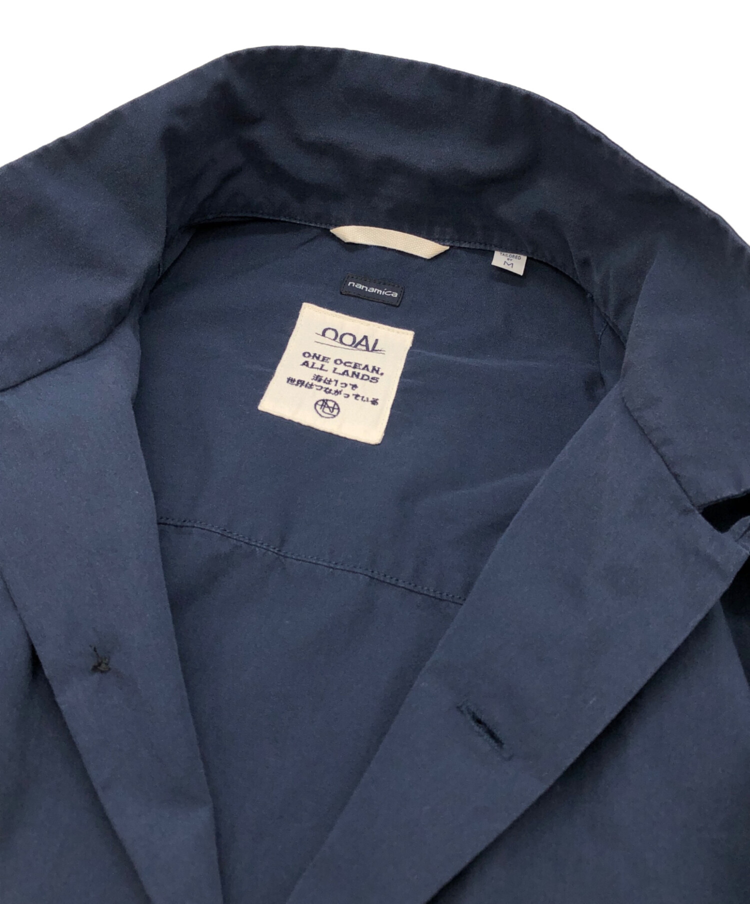 中古・古着通販】nanamica (ナナミカ) Open Collar S/S Shirt ネイビー