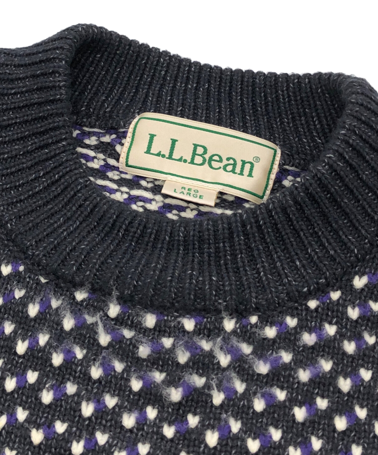 中古・古着通販】L.L.Bean (エルエルビーン) バーズアイニット グレー