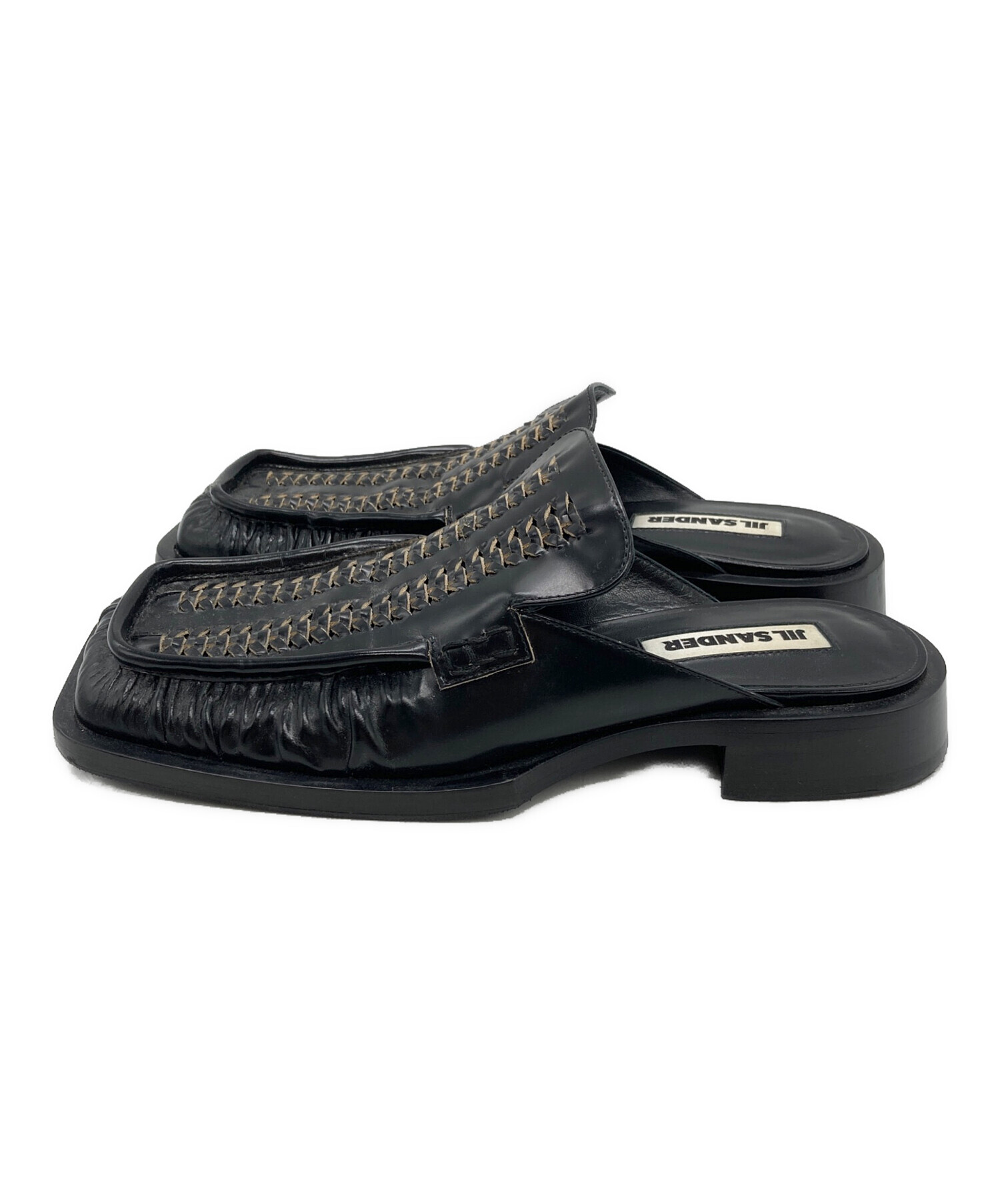 中古・古着通販】JIL SANDER (ジルサンダー) SQUARE TOE LEATHER MULES 