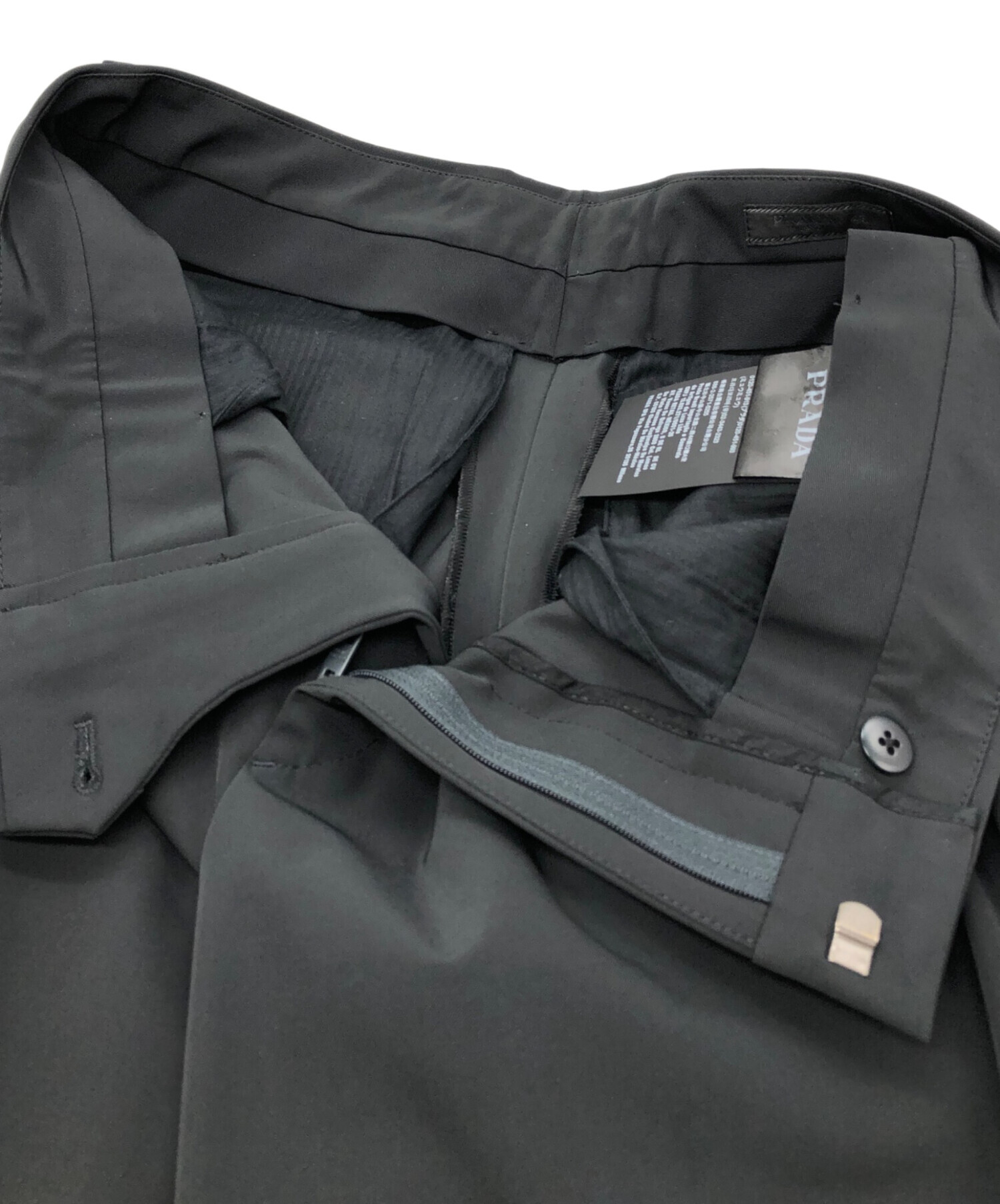 中古・古着通販】PRADA (プラダ) ポリエステルスラックスロングパンツ