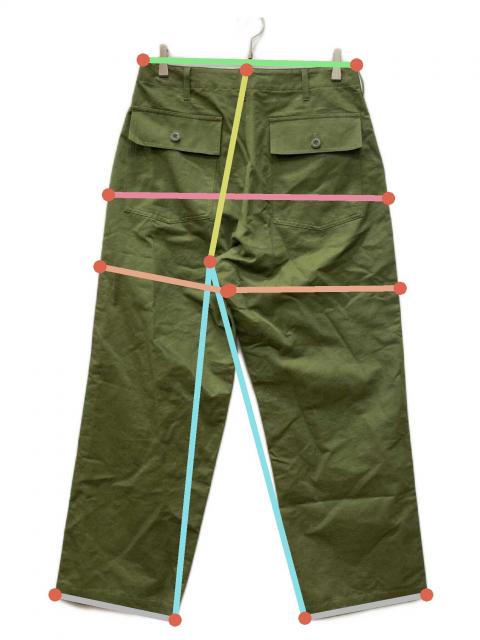 中古・古着通販】HTS (エイチティーエス) ベイカーパンツ オリーブ