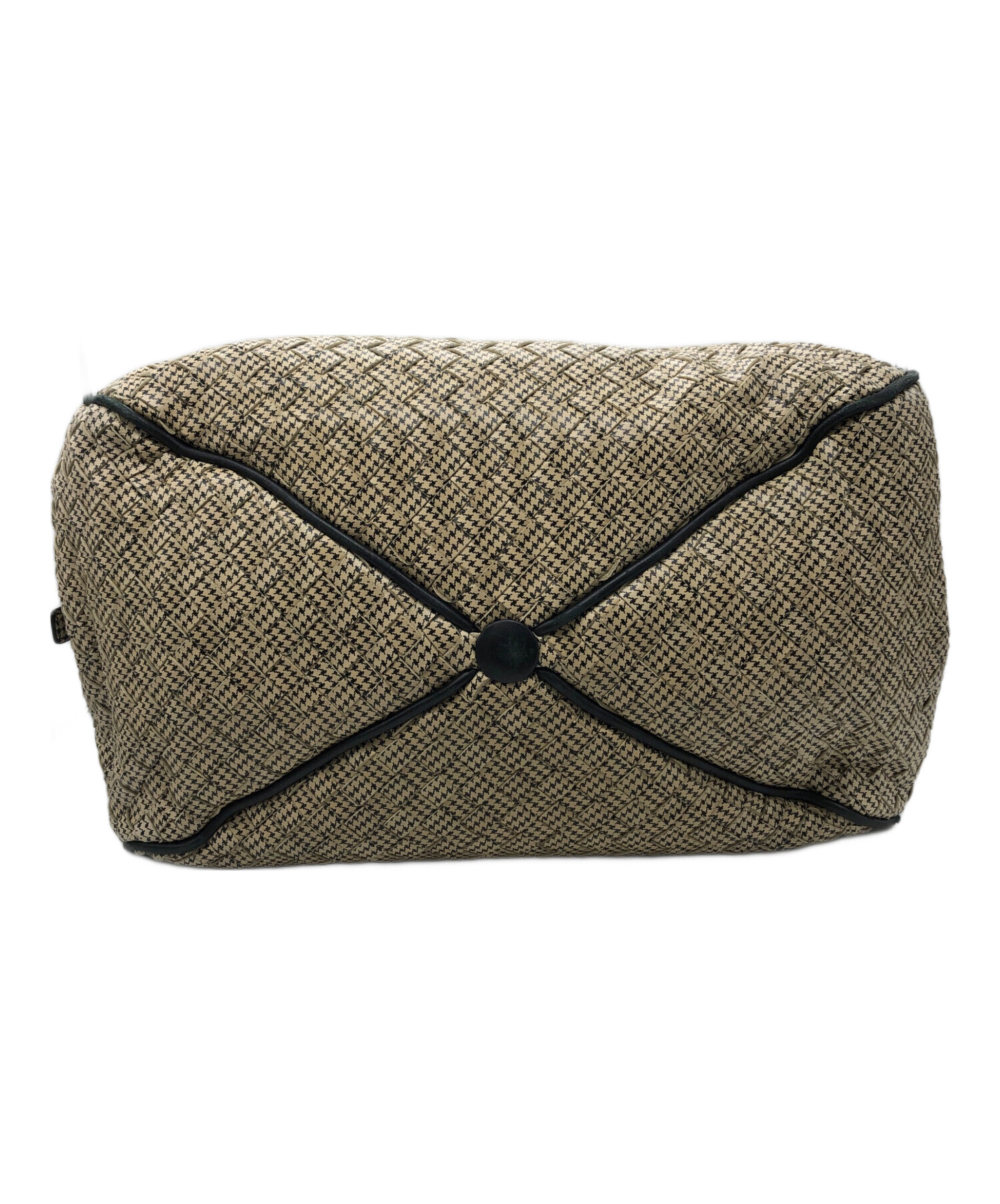 ボッテガ ヴェネタ　イントレチャート　ミニボストンバッグ　ハンドバッグ　ベージュ 中古・古着通販】BOTTEGA VENETA (ボッテガベネタ) イントレチャート