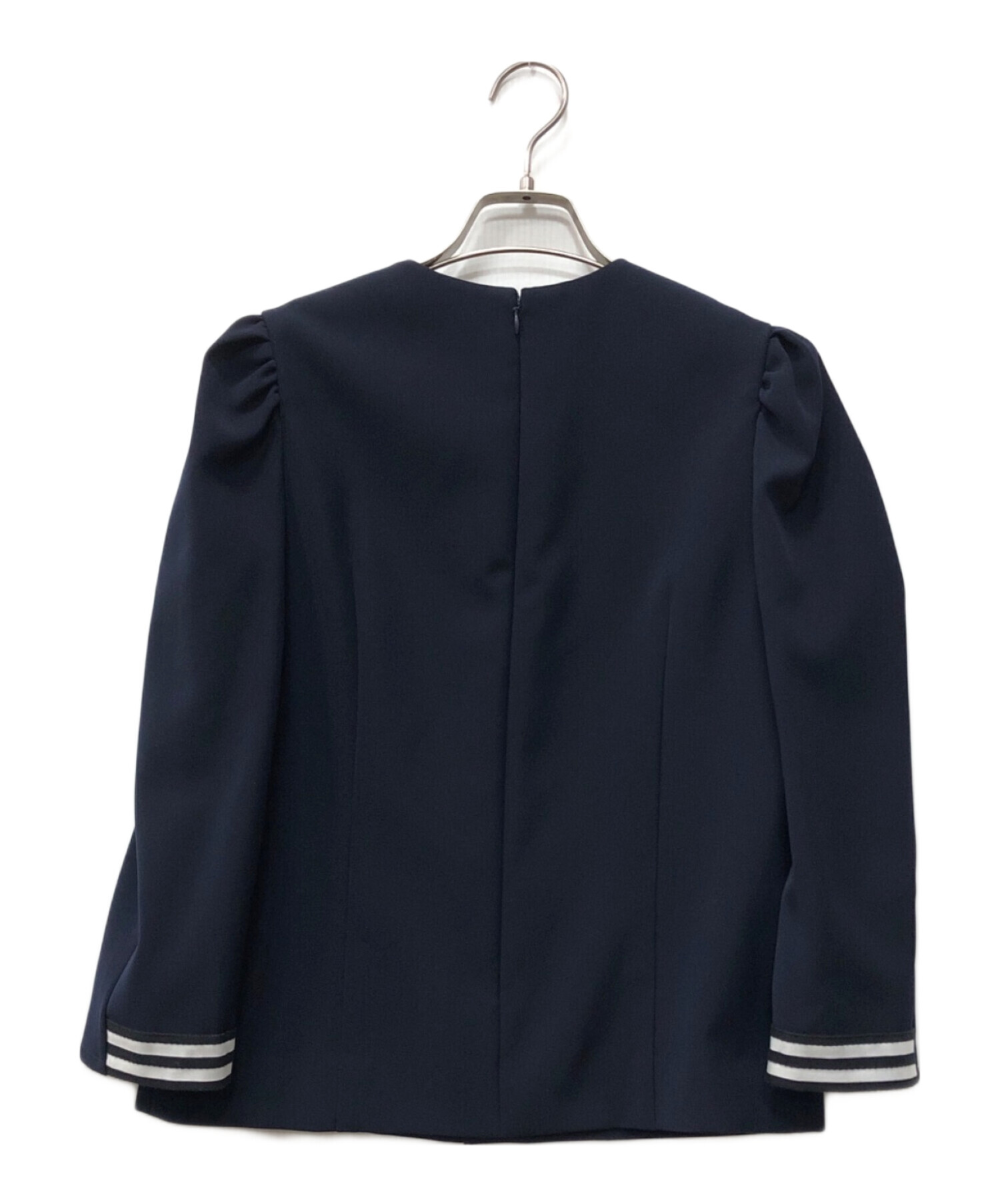 BORDERS at BALCONY BUTTONED TWILL BLOUSE BORDERS at BALCONY - 良品