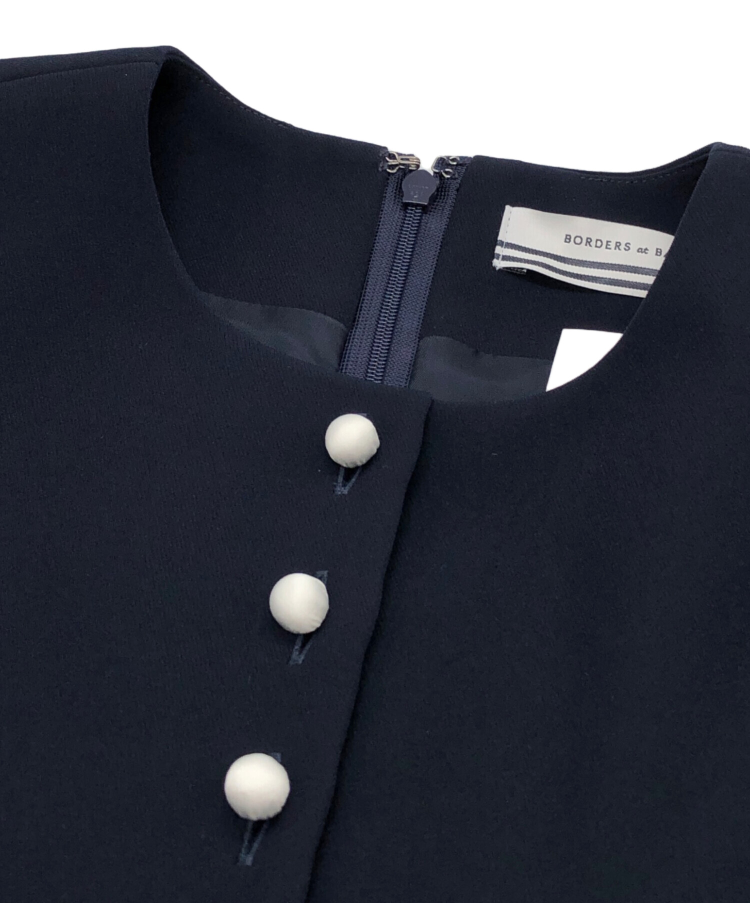BORDERSatBALCONY BUTTONED TWILL BLOUSE 【公式通販】