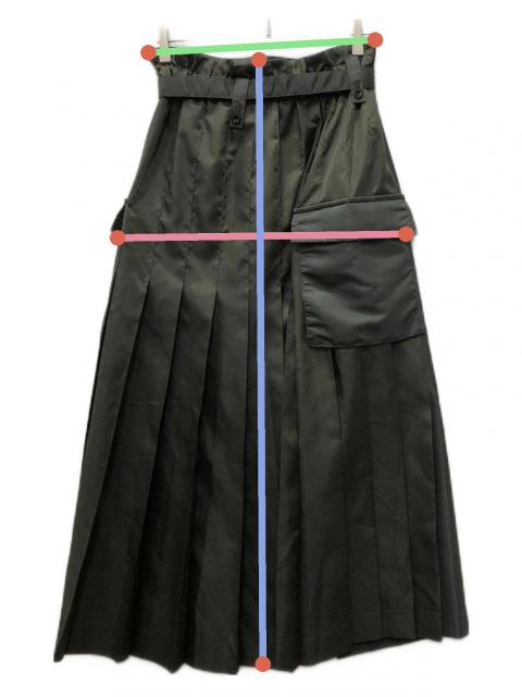 中古・古着通販】sacai (サカイ) 23ss Nylon Twill Skirt グリーン