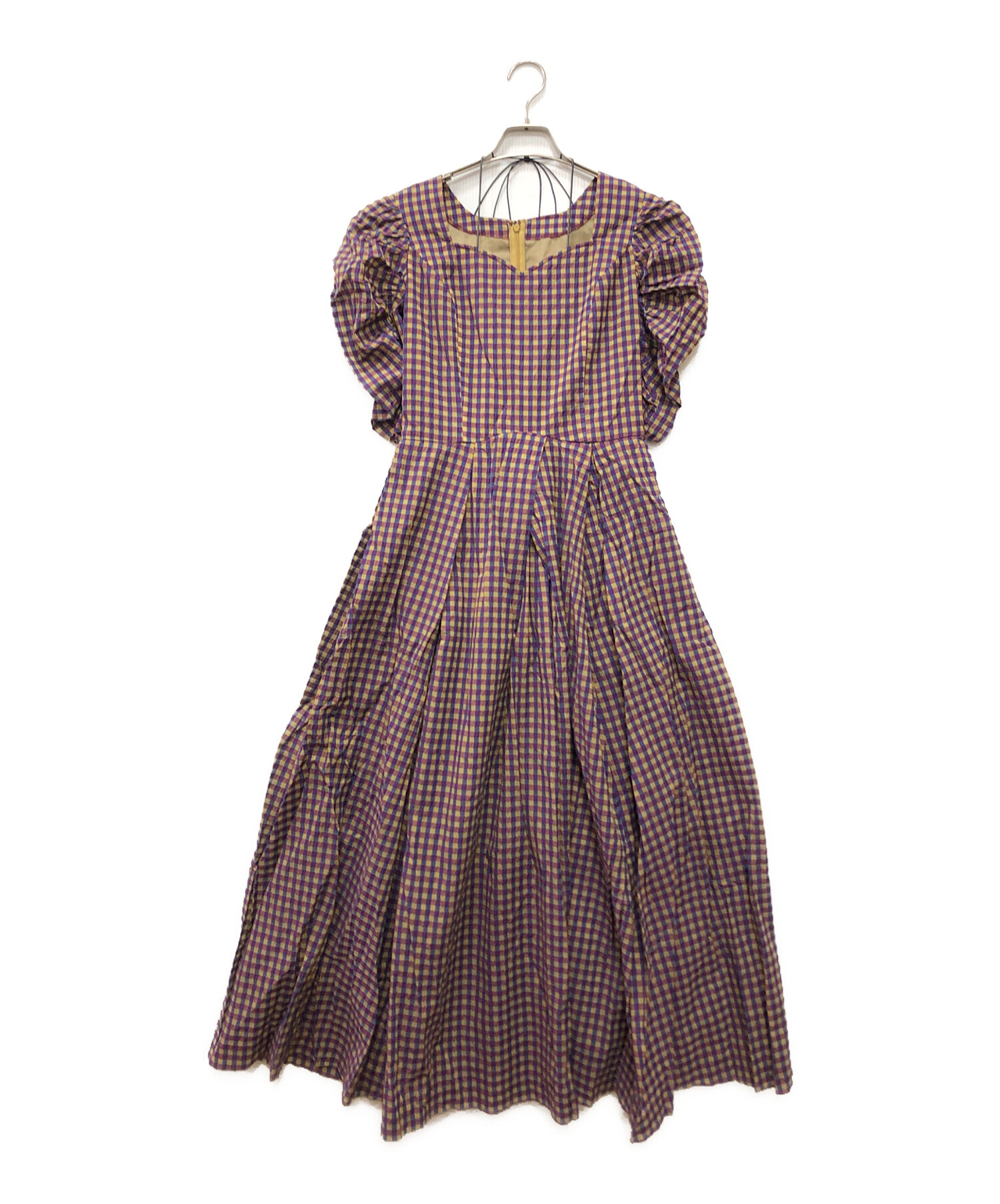 中古・古着通販】Ameri (アメリ) SEERSUCKER VOLUME HEM DRESS
