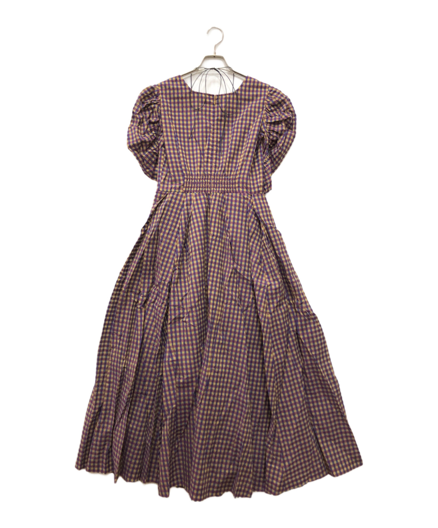 中古・古着通販】Ameri (アメリ) SEERSUCKER VOLUME HEM DRESS