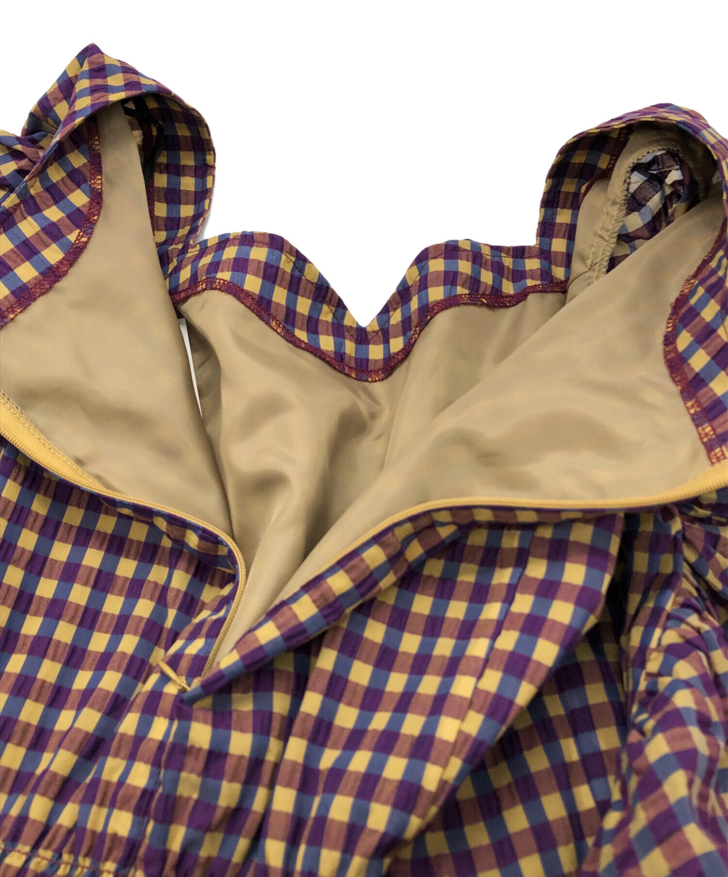 中古・古着通販】Ameri (アメリ) SEERSUCKER VOLUME HEM DRESS