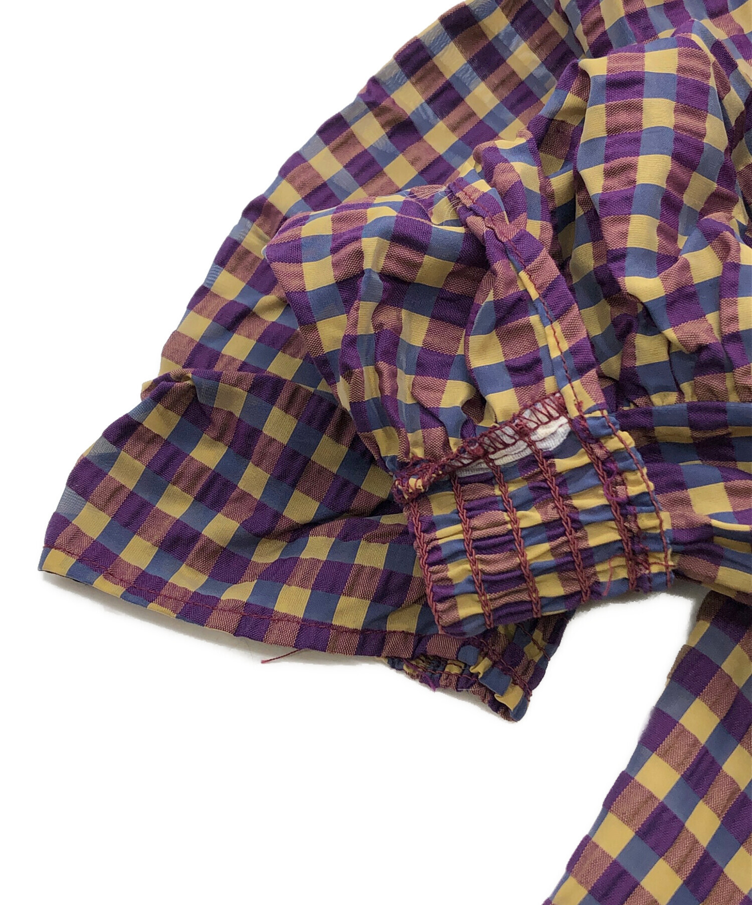 中古・古着通販】Ameri (アメリ) SEERSUCKER VOLUME HEM DRESS