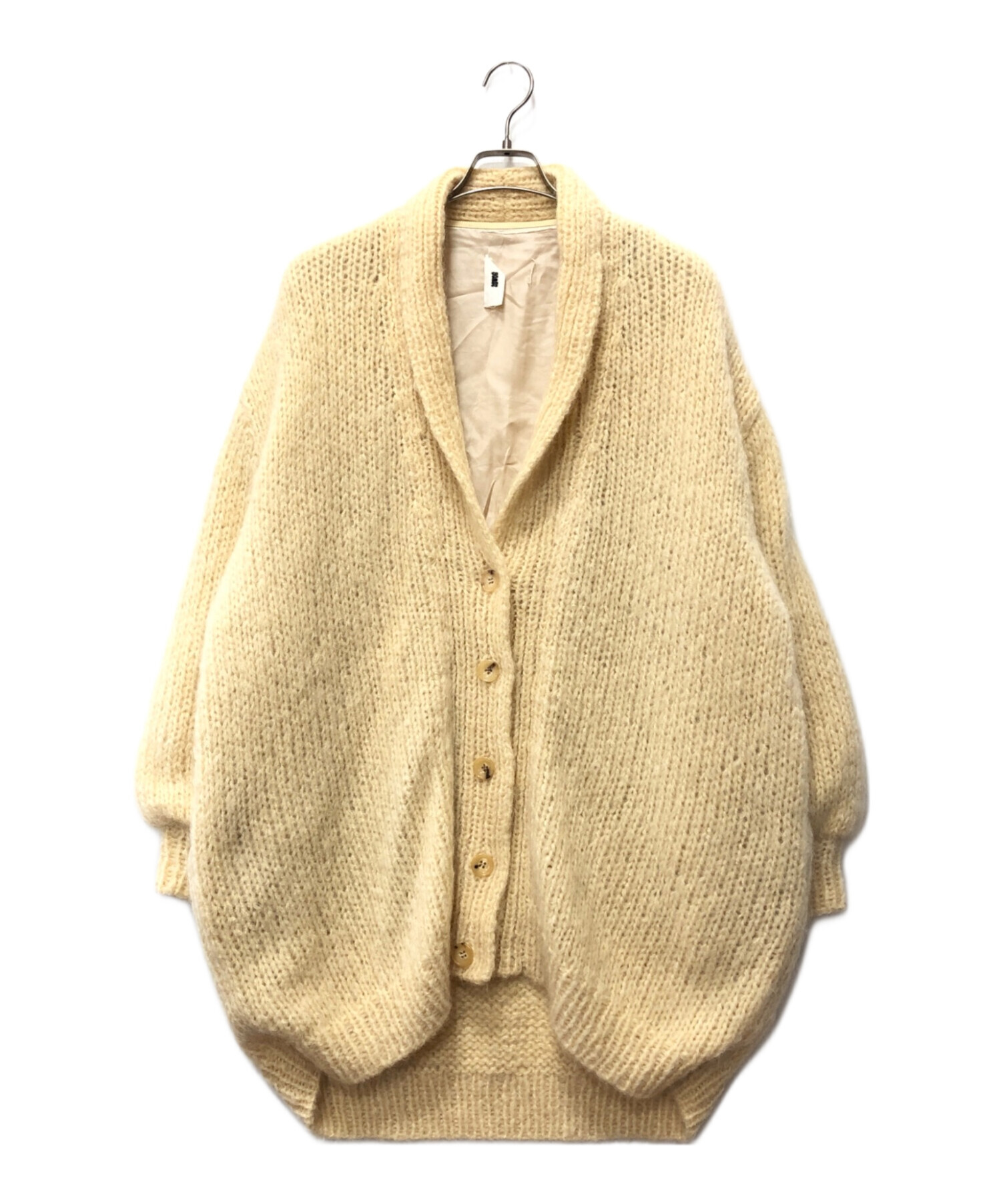 ノーウォス　 モヘア カーディガン 中古・古着通販】nowos (ノーウォス) モヘアカーディガン ベージュ