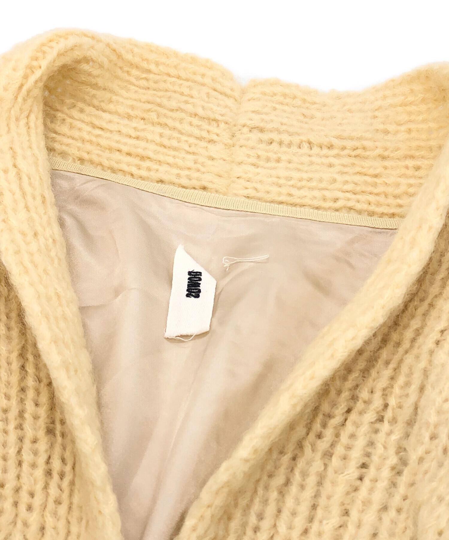 中古・古着通販】nowos (ノーウォス) モヘアカーディガン ベージュ