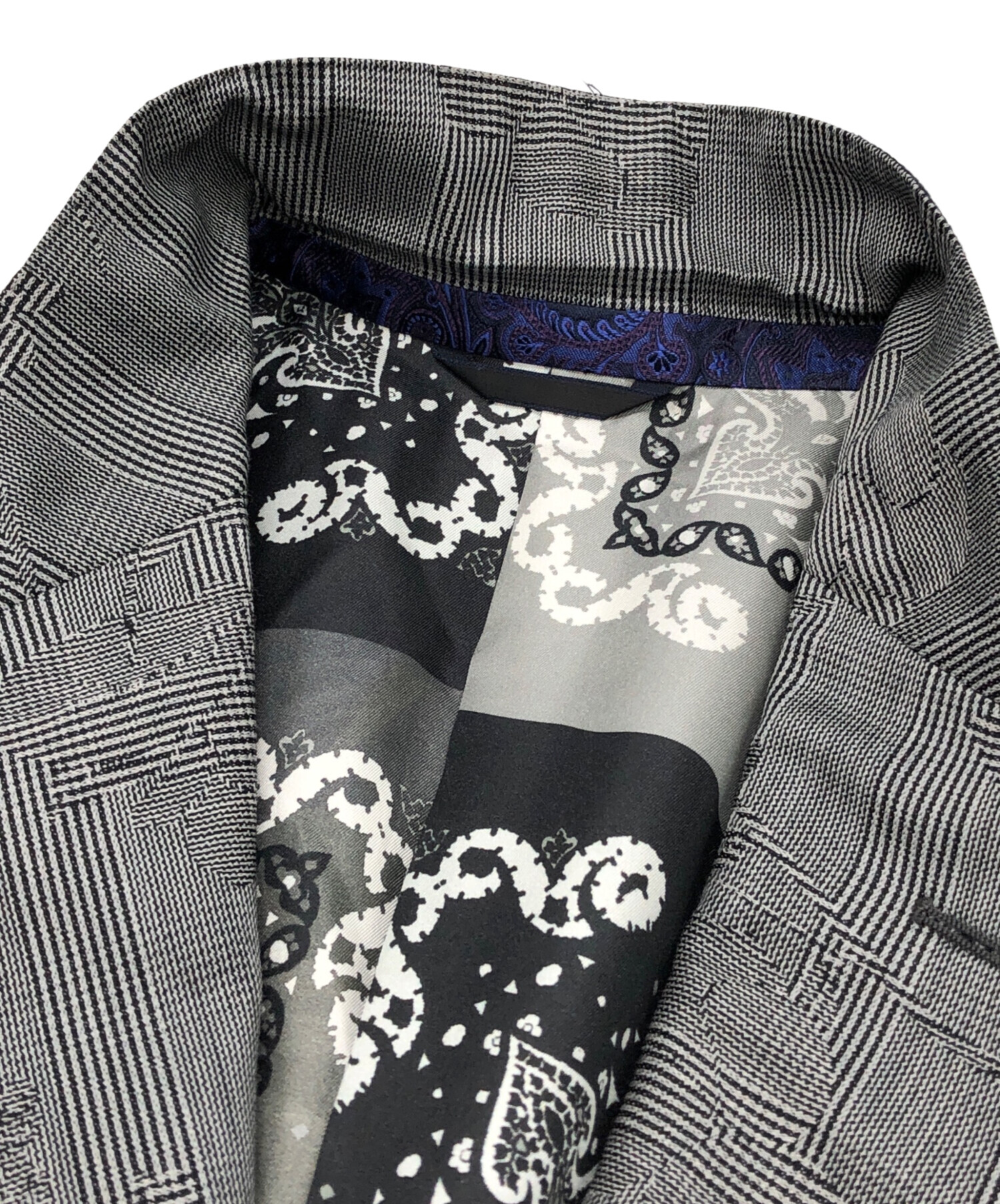 中古・古着通販】ETRO (エトロ) 総柄2Bジャケット グレー サイズ