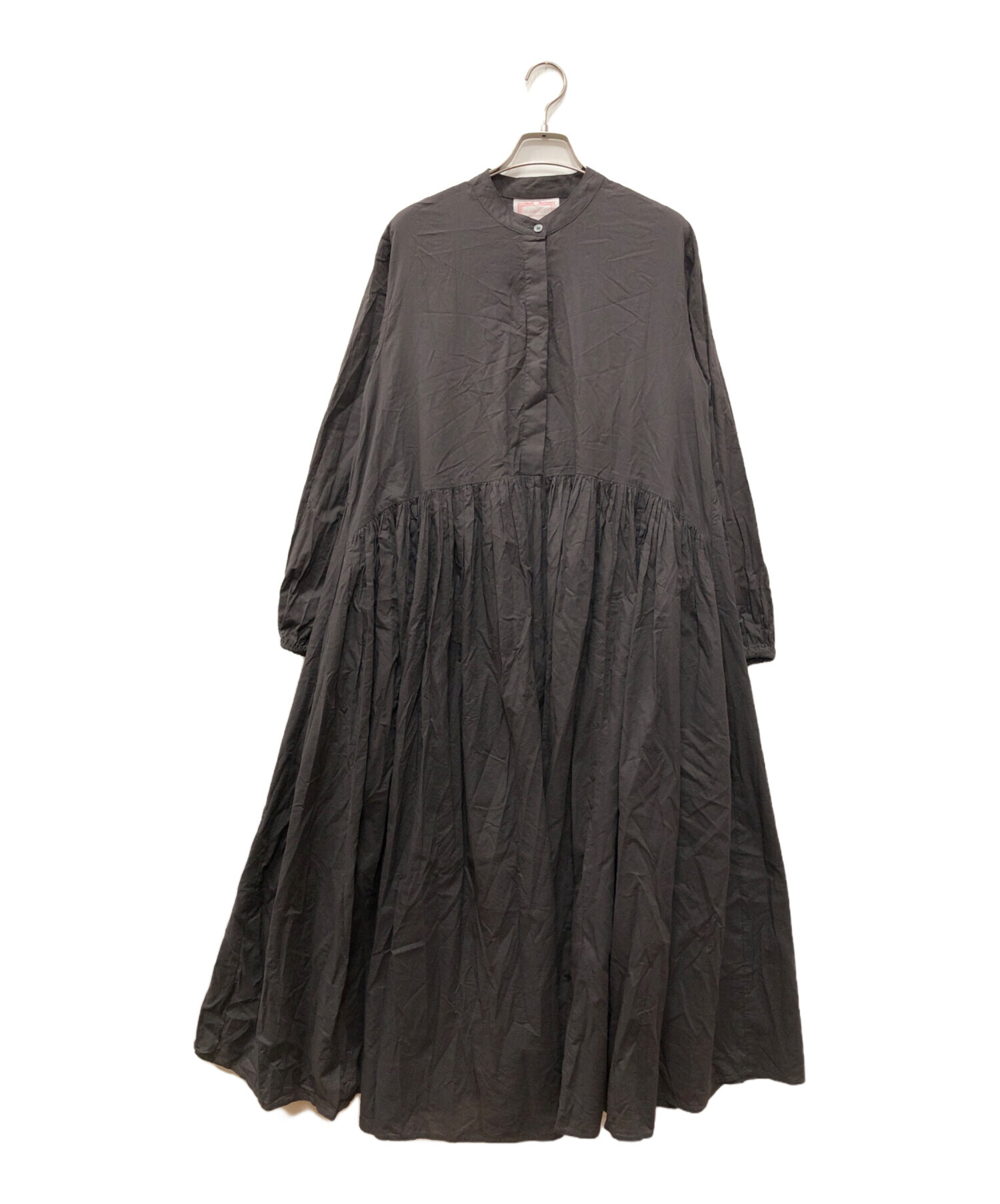 中古・古着通販】BEARDSLEY (ビアズリー) ギャザーワンピース グレー