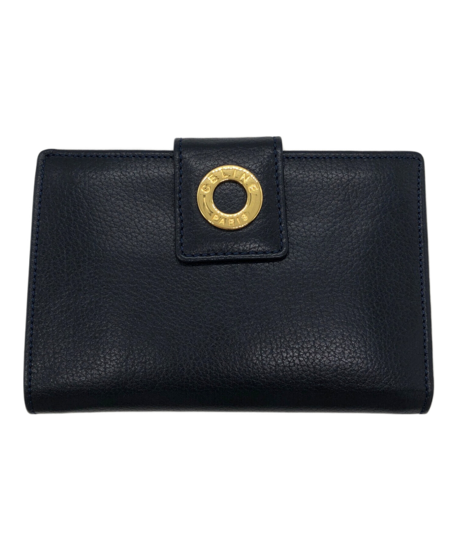 中古・古着通販】CELINE (セリーヌ) サークルロゴウォレット ネイビー 