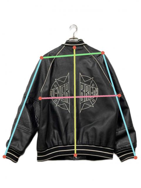 中古・古着通販】ZARA (ザラ) レザースタジャン ブラック サイズ:XL