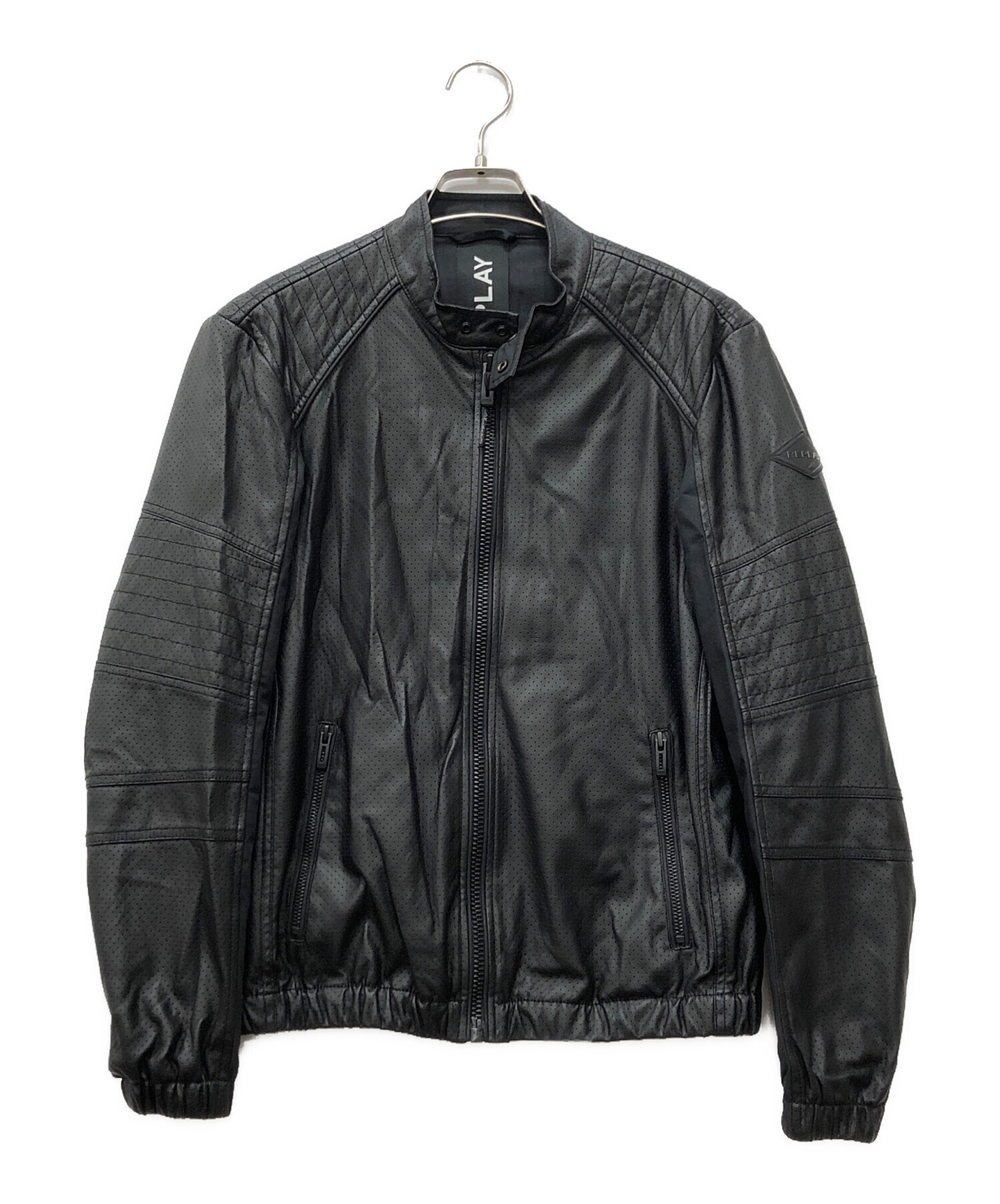 【新品未使用】REPLEY(リプレイ) シングル ライダースジャケット 中古・古着通販】REPLAY (リプレイ) シングルライダースジャケット