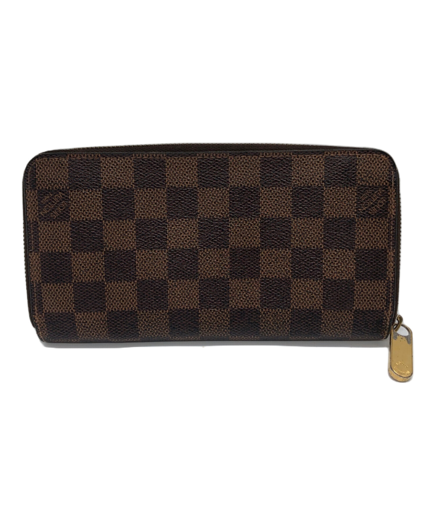 ヴィトン ルイヴィトン ラウンドファスナーポーチ ブラウン 中古・古着通販】LOUIS VUITTON (ルイ ヴィトン) ラウンド