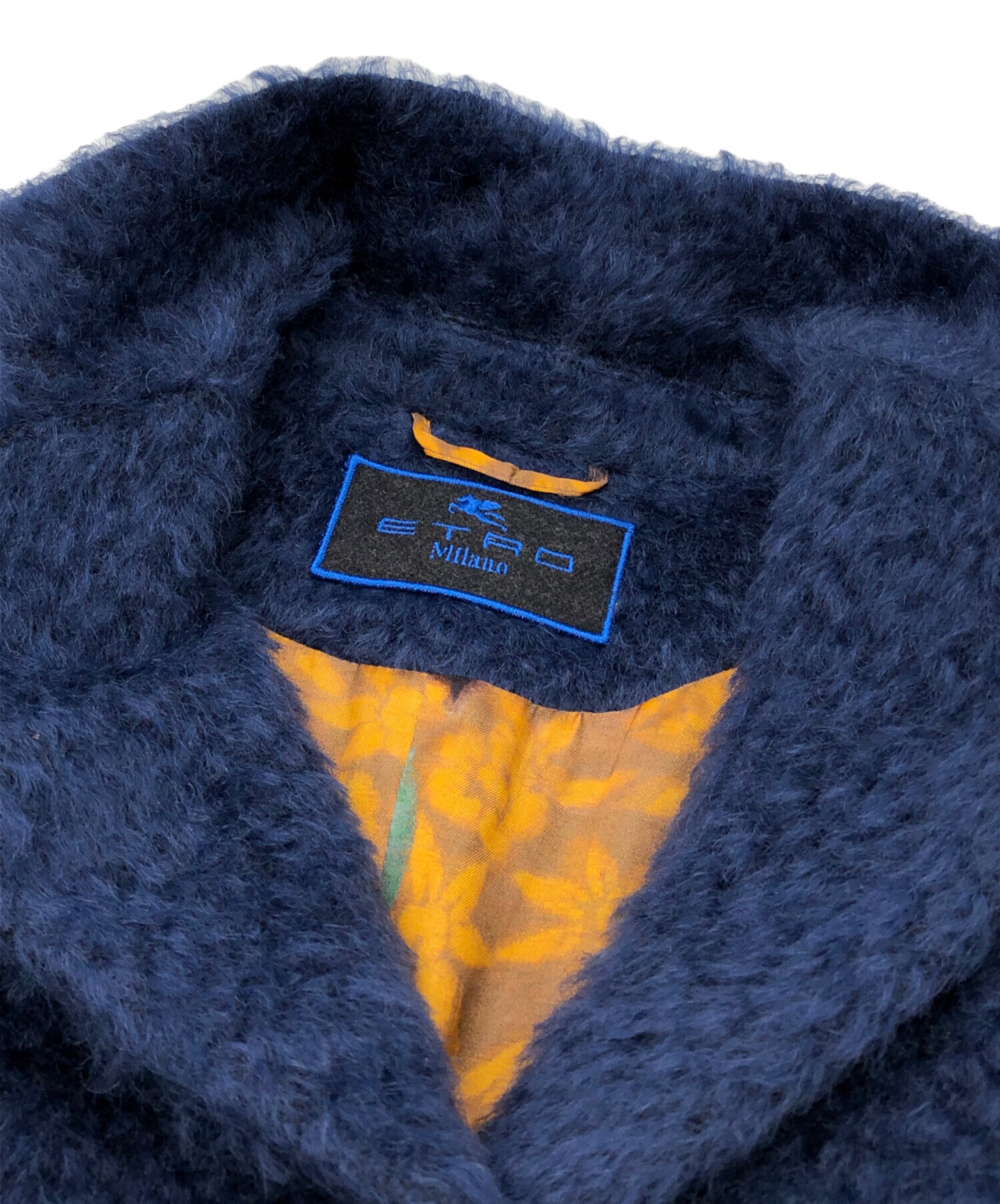 ETRO ネイビーロングコート モヘヤ 新品未使用♡ ITALY NAVY LONG COAT