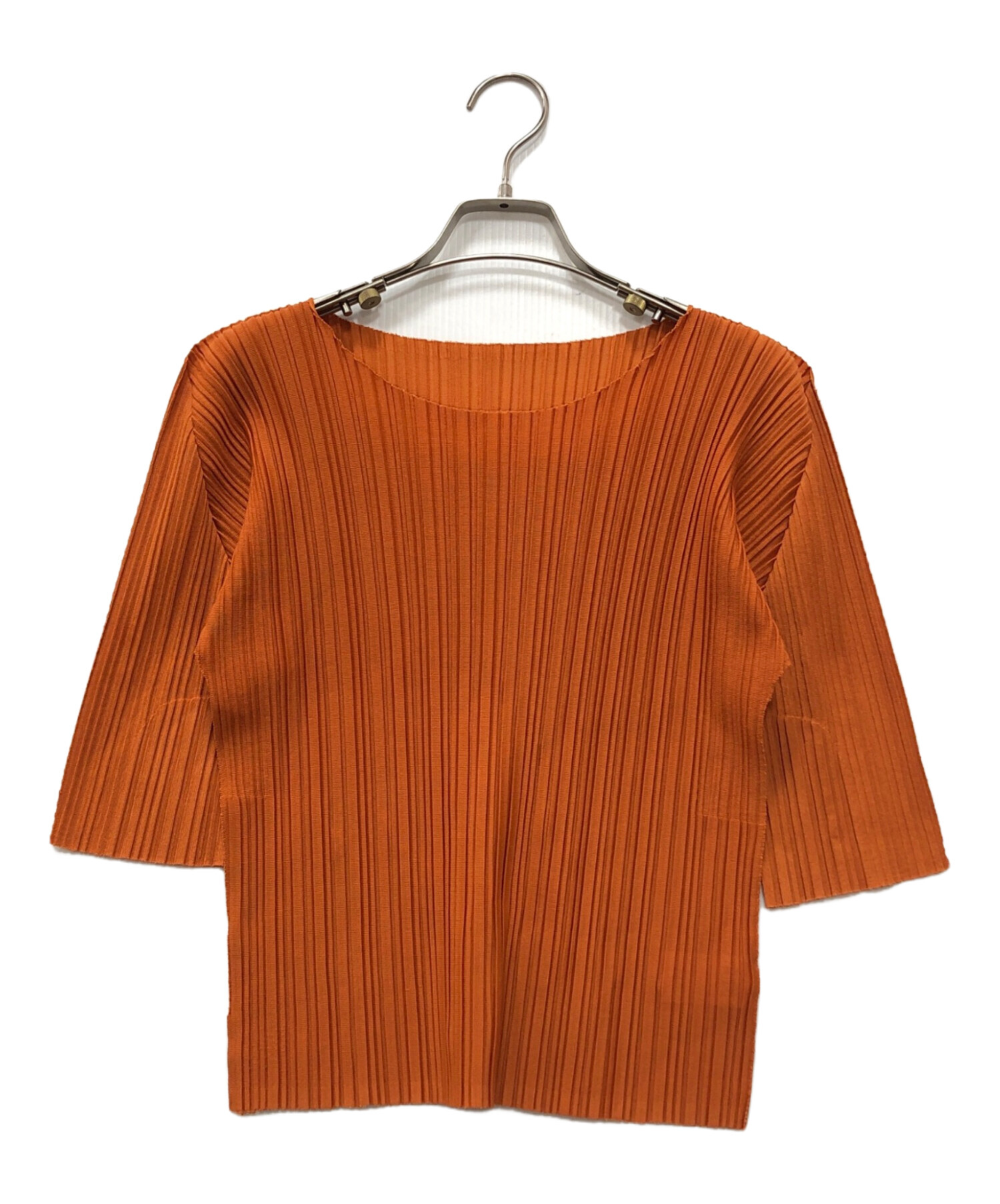 Pleats please プリーツプリーズ　トップス　半袖　　オレンジ　3 中古・古着通販】PLEATS PLEASE (プリーツプリーズ) プリーツ