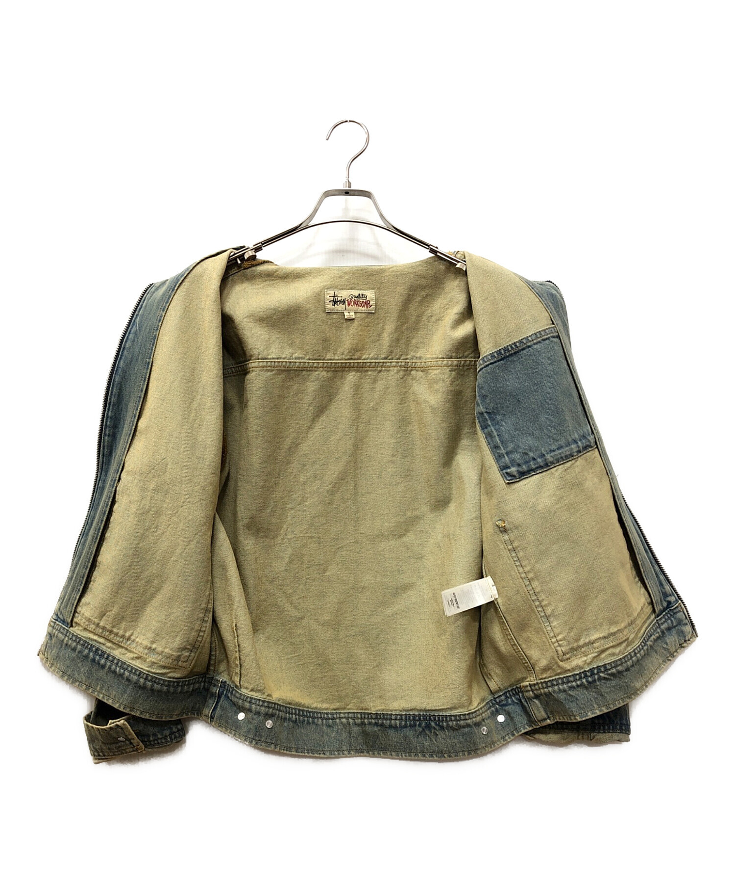 中古・古着通販】stussy (ステューシー) ZIP WORK JACKET DENIM