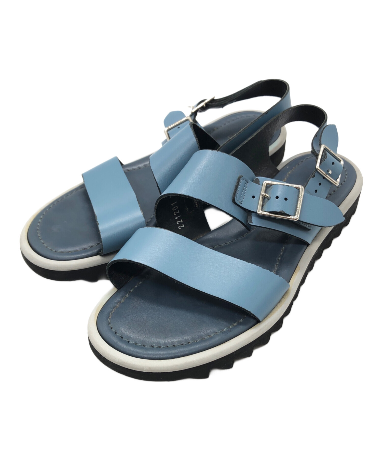 中古・古着通販】AURALEE (オーラリー) LEATHER BELT SANDALS ブルー