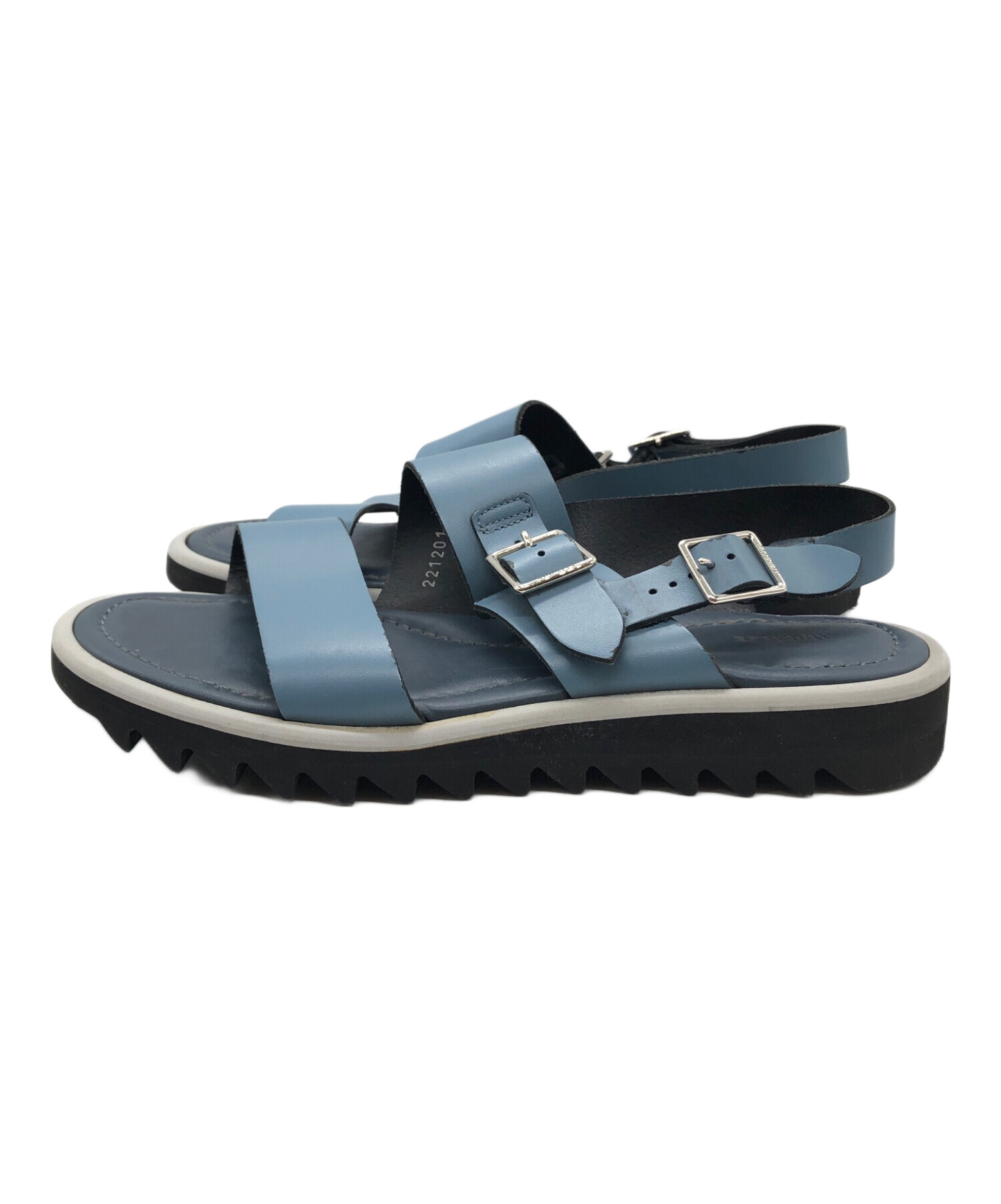 中古・古着通販】AURALEE (オーラリー) LEATHER BELT SANDALS ブルー