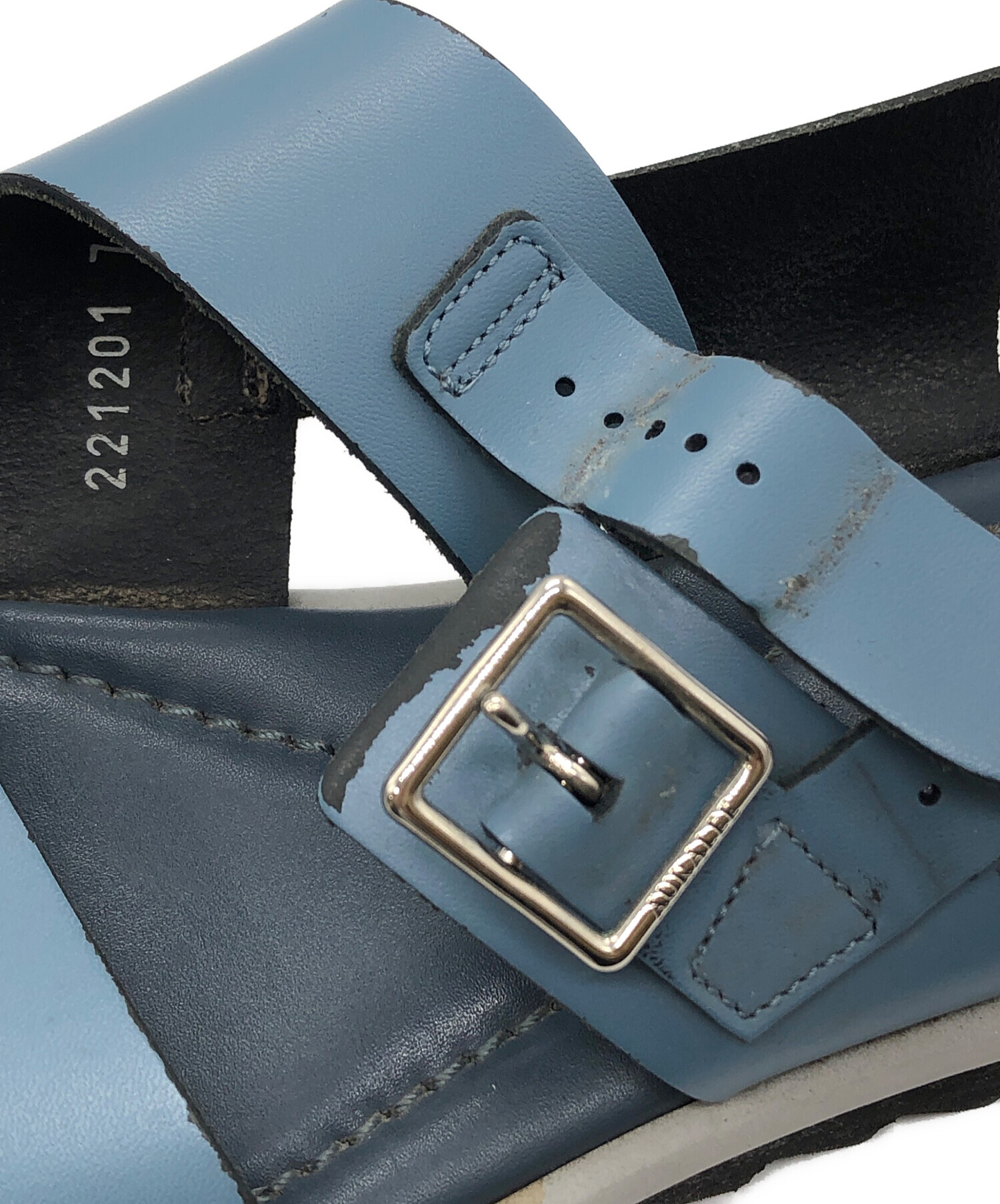 中古・古着通販】AURALEE (オーラリー) LEATHER BELT SANDALS ブルー