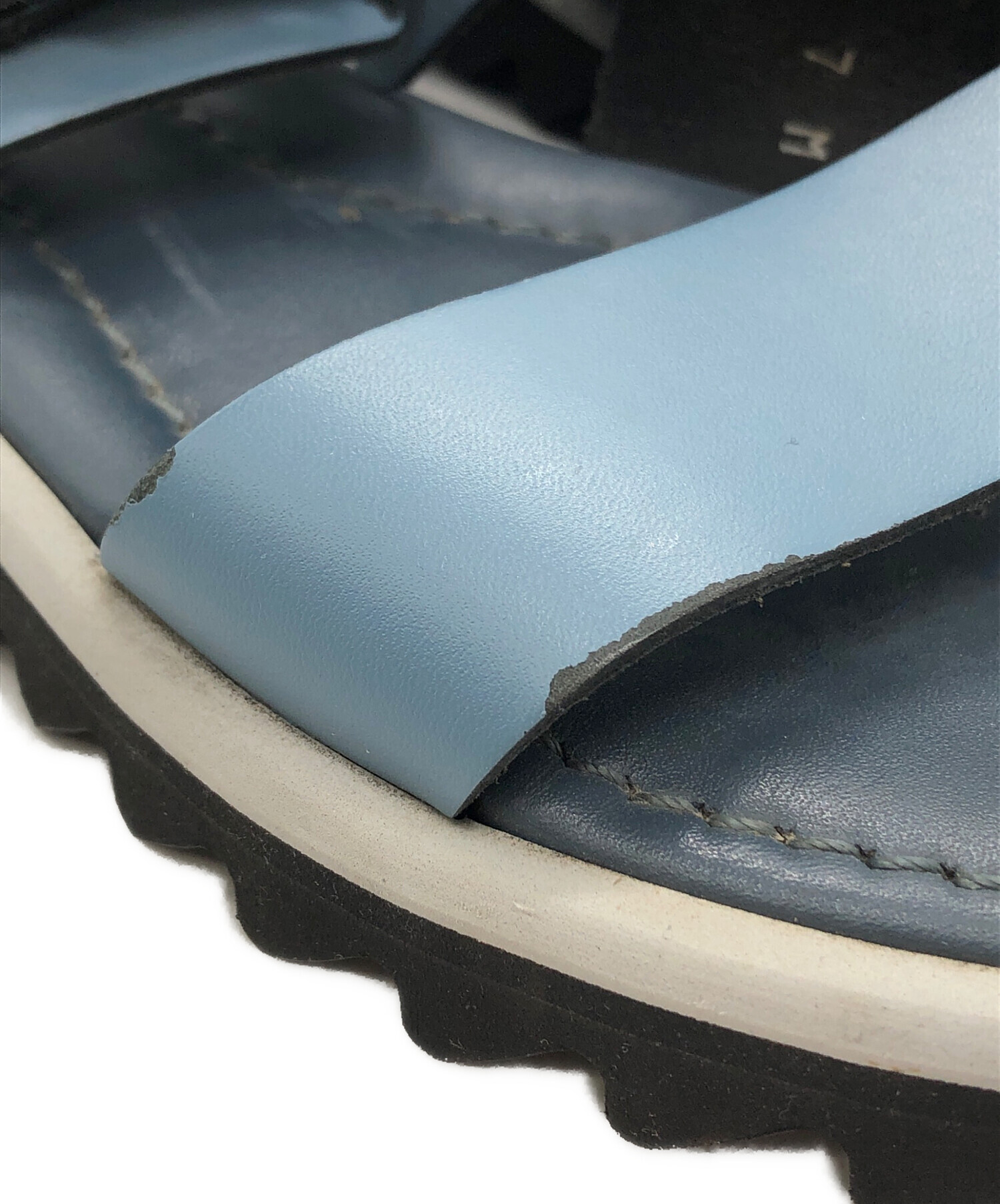 中古・古着通販】AURALEE (オーラリー) LEATHER BELT SANDALS ブルー