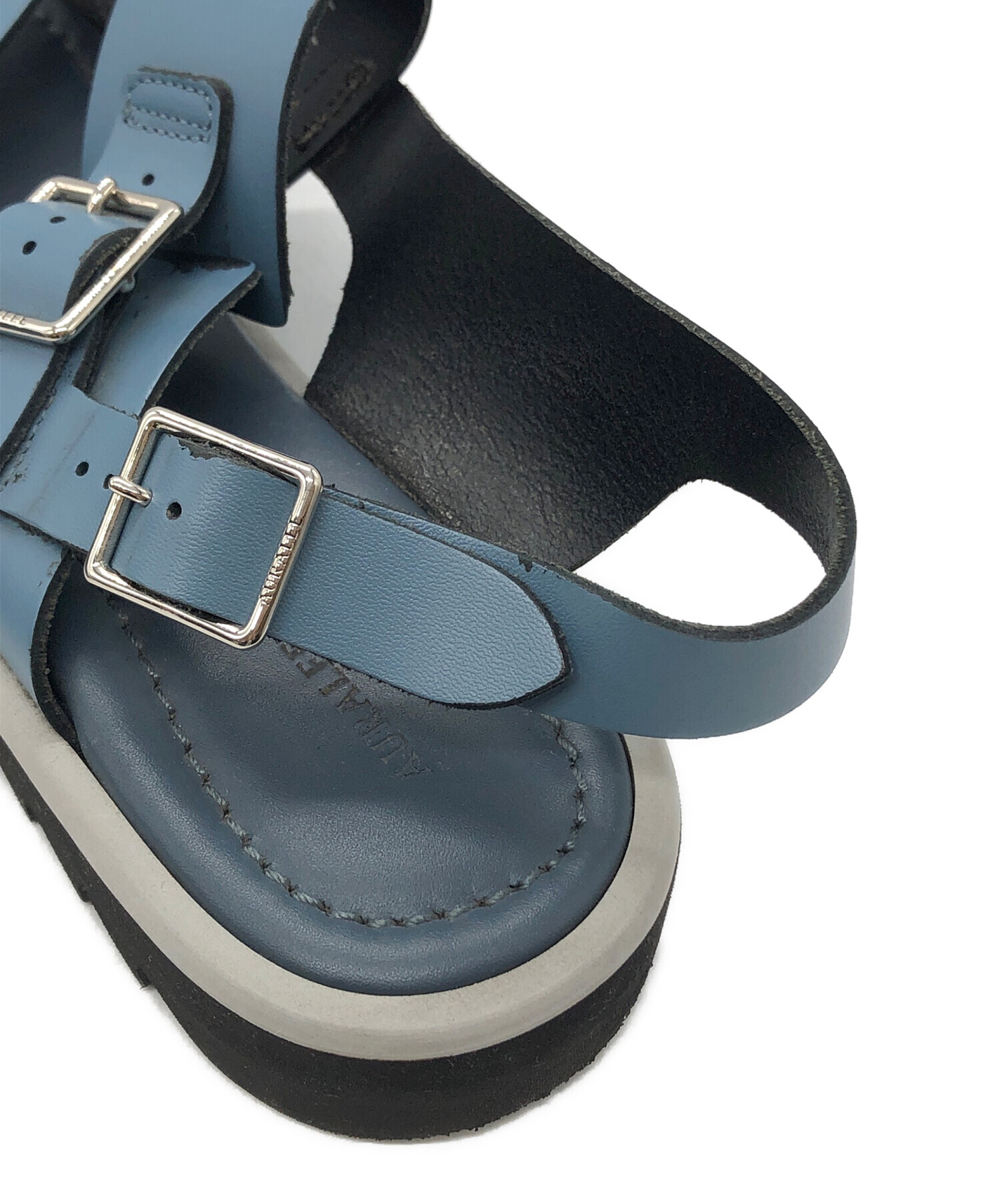 中古・古着通販】AURALEE (オーラリー) LEATHER BELT SANDALS ブルー