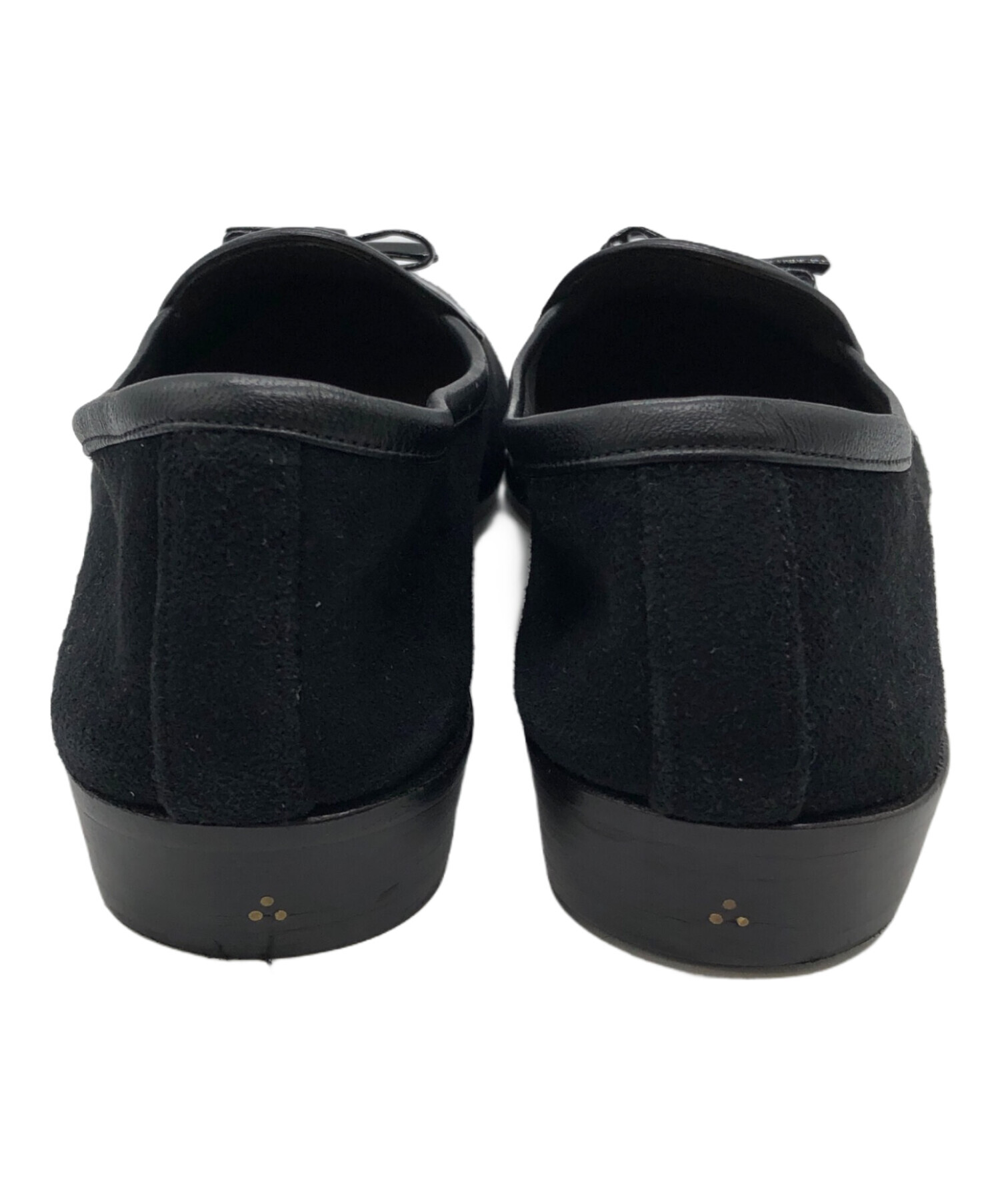 新品未使用BAUDOIN & LANGE 黒 スエード タッセルローファー 39 ボードイン アンド ランジ / BAUDOIN & LANGE / ベルジャンシューズ