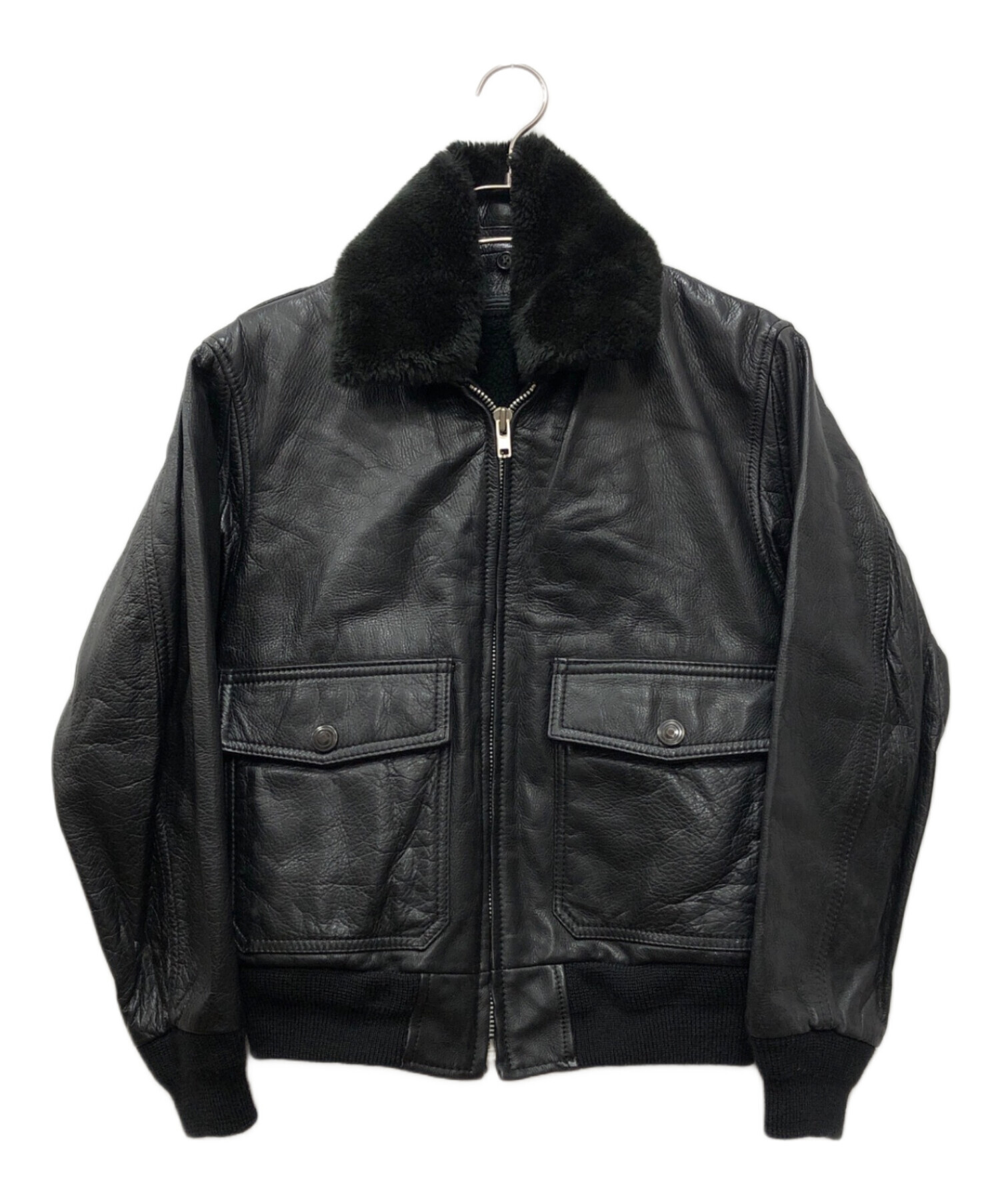 中古・古着通販】bahron (バーホン) G-1レザージャケット ブラック